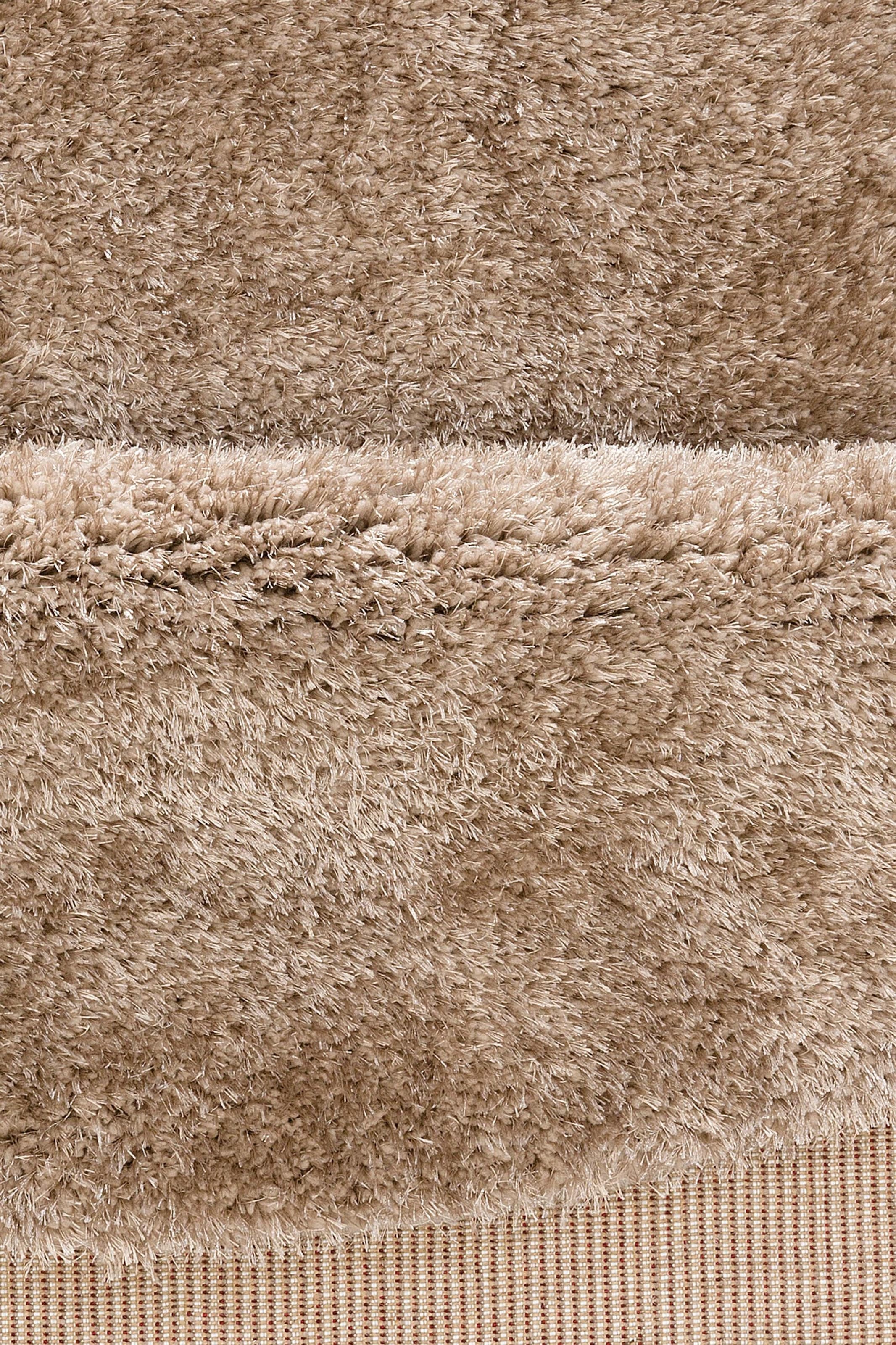 my home Hochflor-Teppich »Malin«, rund, 43 mm Höhe, Uni-Farben, leicht glänzend, besonders flauschig durch Mikrofaser