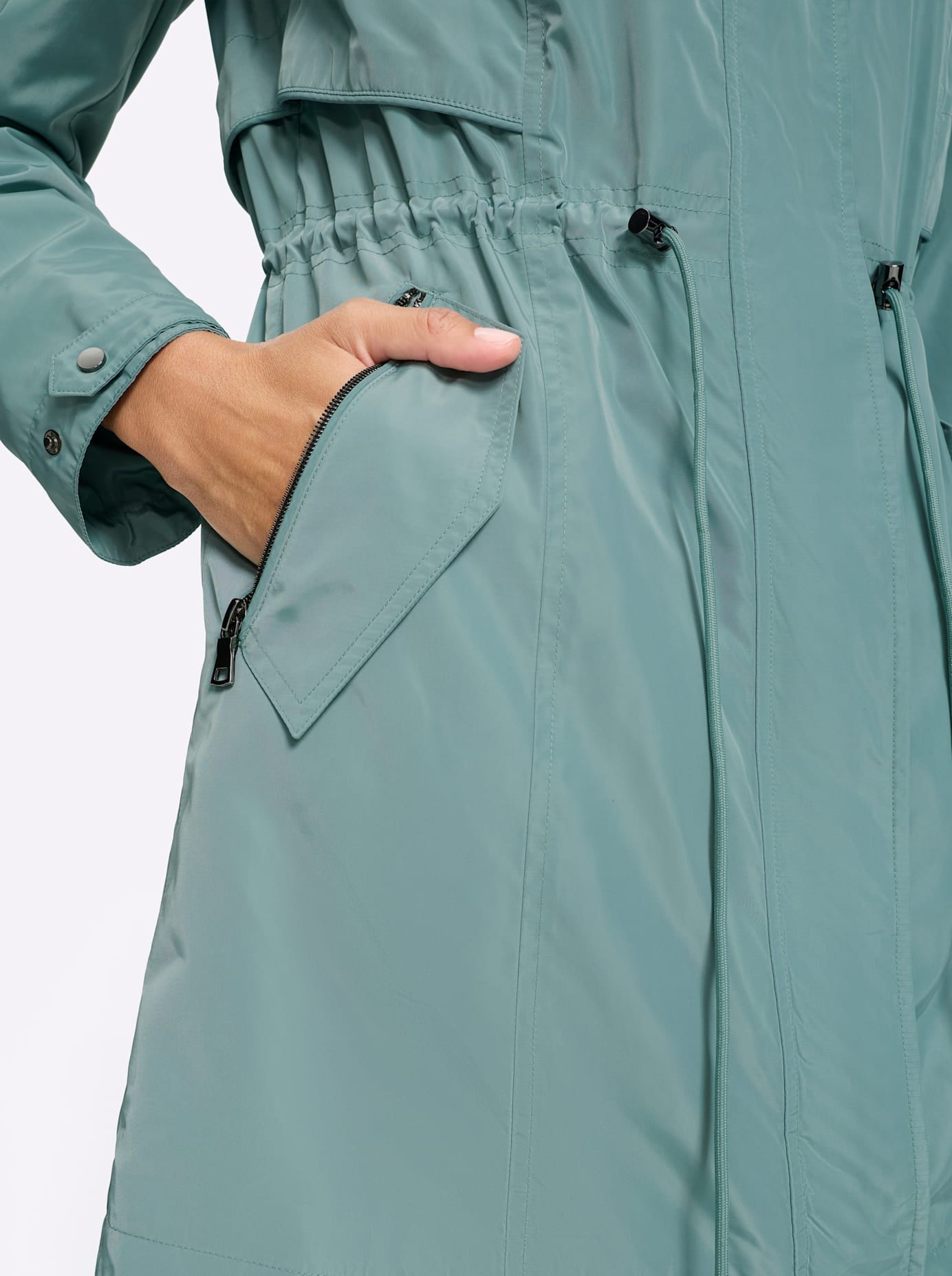 Inspirationen Langjacke mit Kapuze