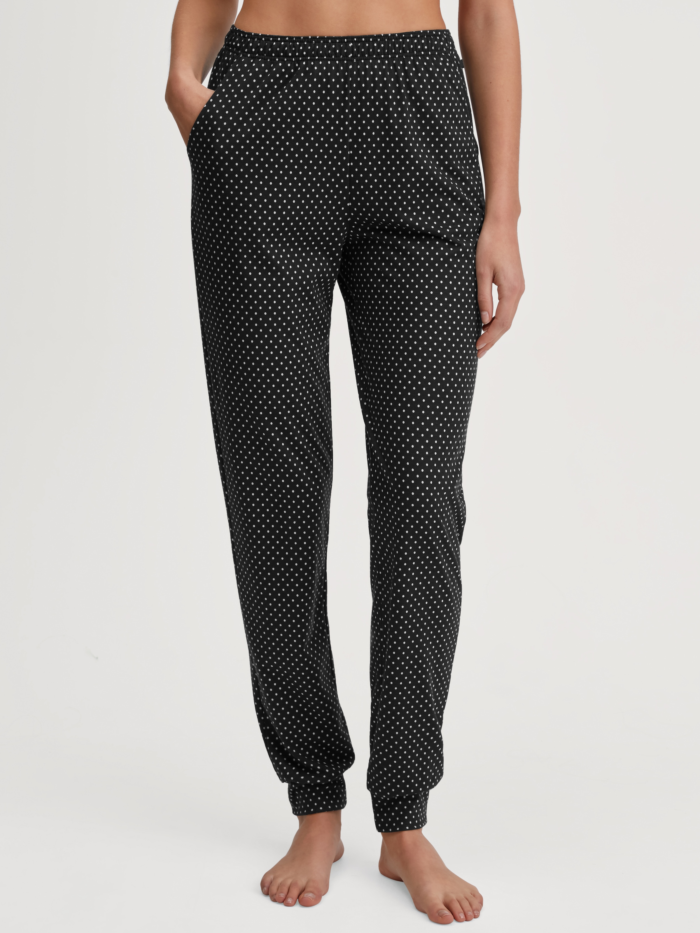 Image of CALIDA Pyjamahose "Favourites Journey" gepunktet, seitliche Taschen, Single Jersey Qualität, atmungsaktiv