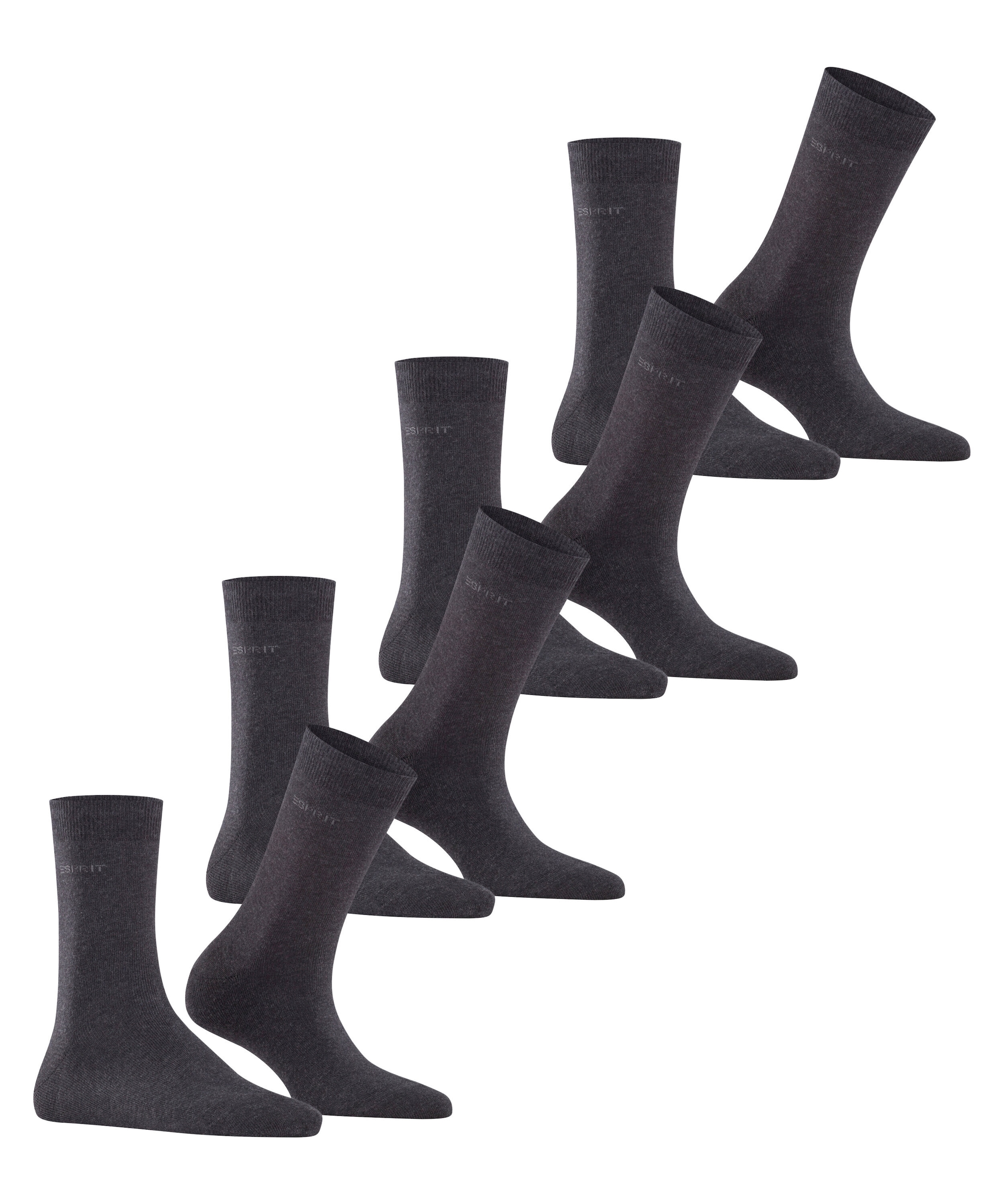 Esprit Socken »Solid« Einheitsgrösse 36-41, geripptes Bündchen, unifarben, Basic Vorteilspack