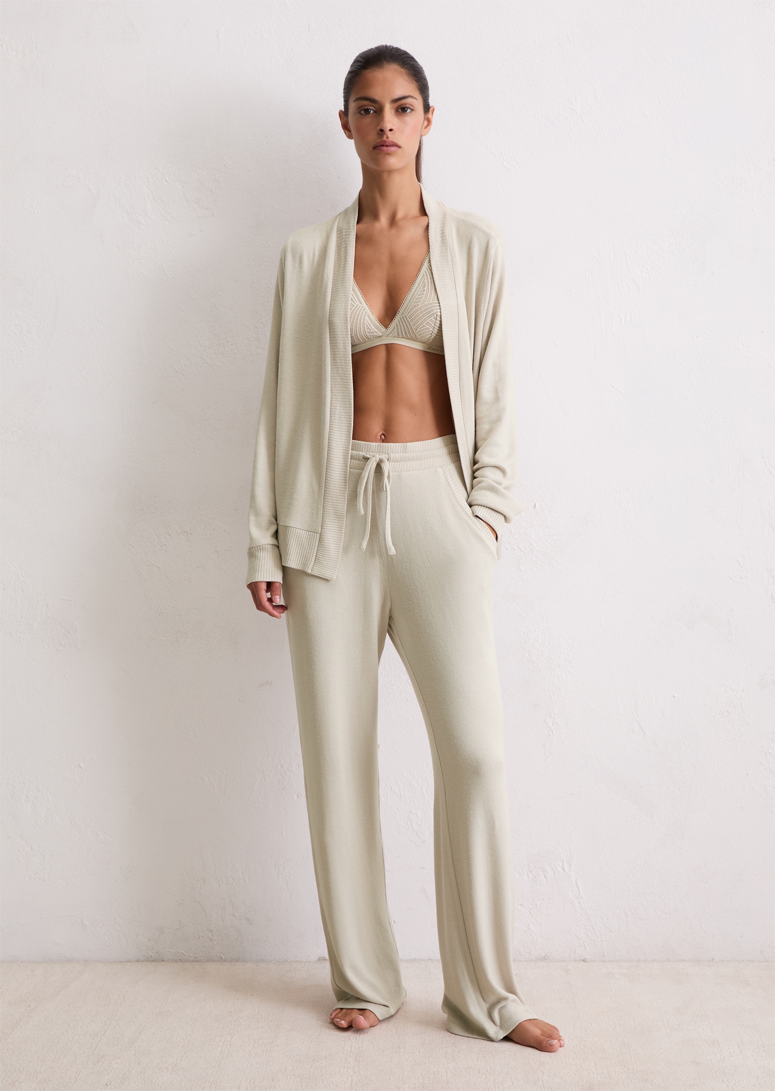 Image of Marc OPolo Loungehose "Soft Knit" weich, Modalmix, seitliche Taschen, Bindeband, lockerer Fit