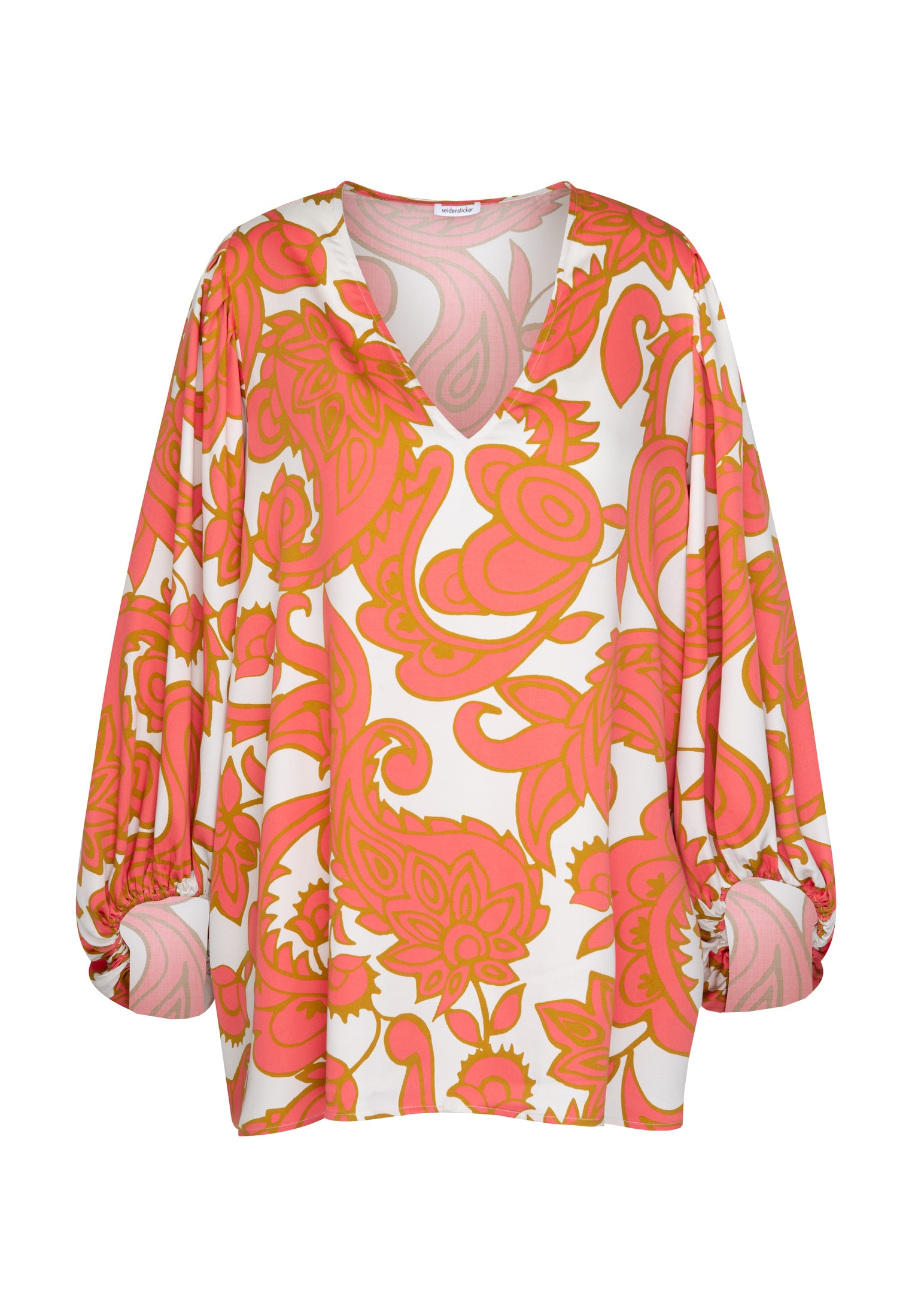 seidensticker Shirtbluse »Schwarze Rose« 3/4-Arm V-Neck Paisley