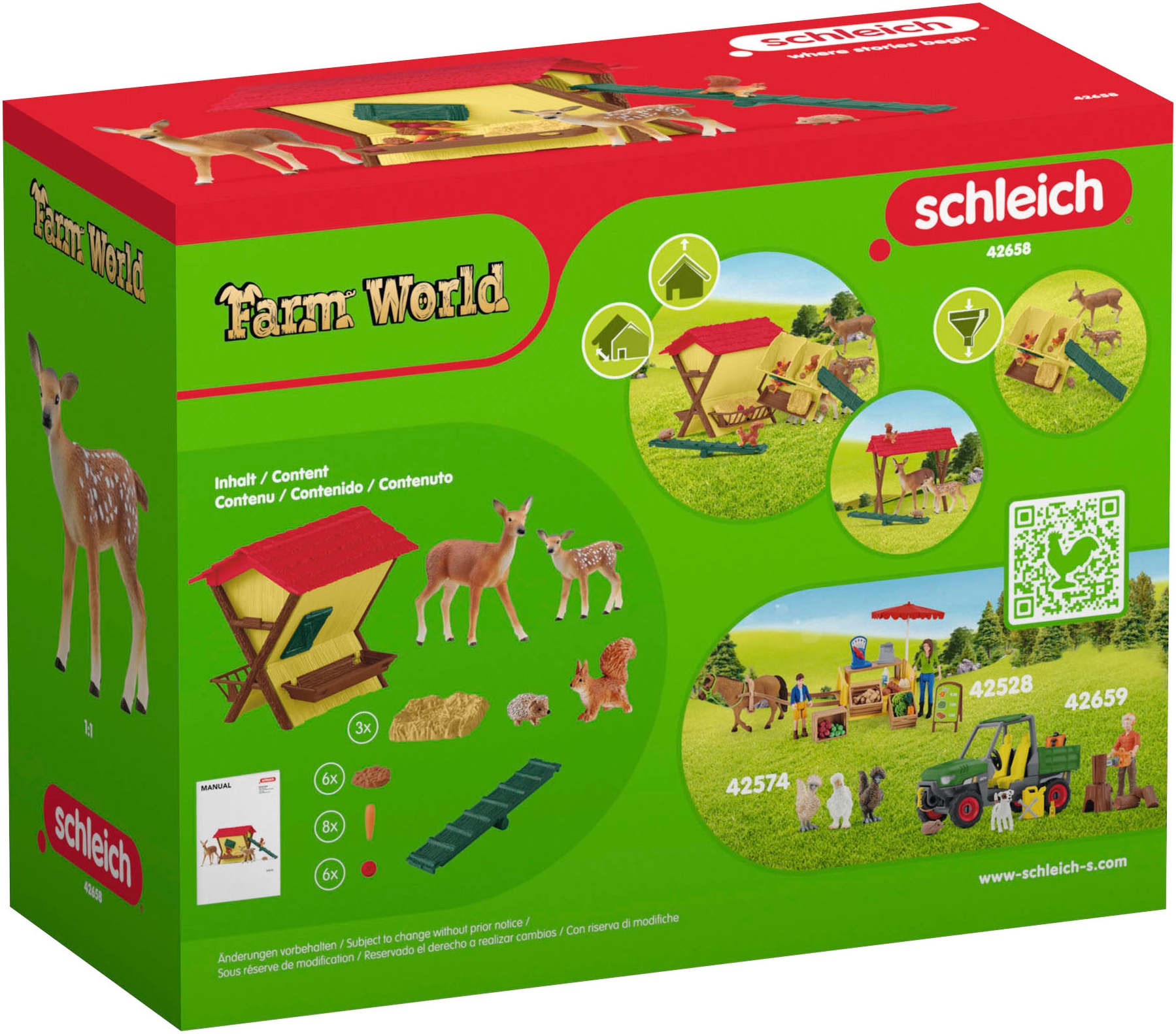 Schleich® Monde de jeu »FARM WORLD, Fütterung der Waldtiere (42658)«