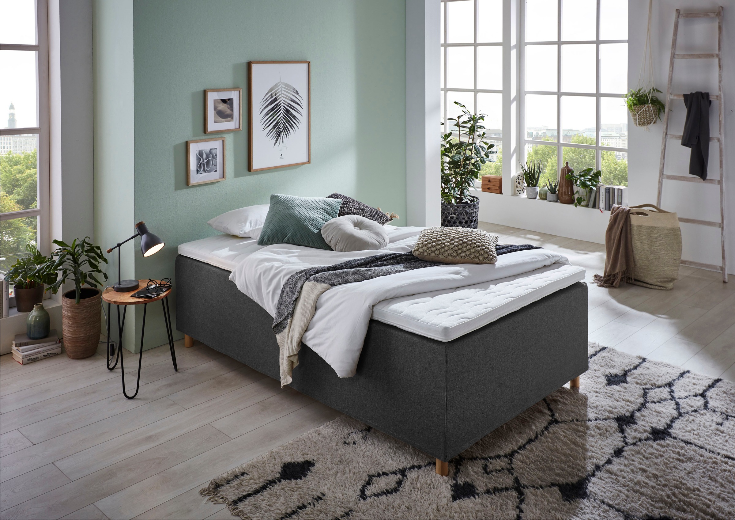 Image of Home affaire Boxbett »Thorsby«, Boxbett ohne Kopfteil, frei im Raum stellbar, gut geeignet für Dachschrägen bei Ackermann Versand Schweiz