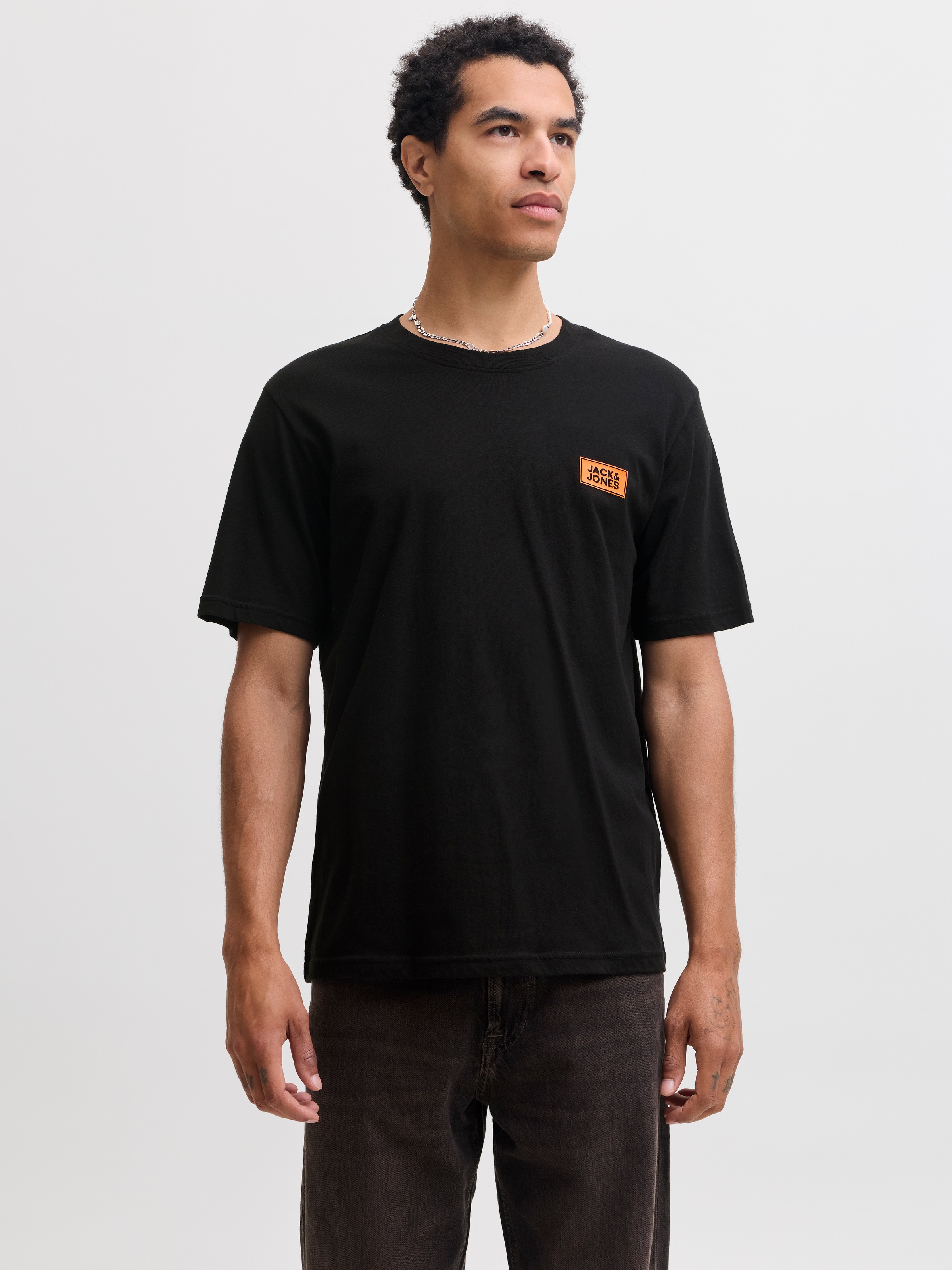 Image of Jack & Jones Rundhalsshirt "JJRUSH TEE SS CREW NECK SN" Baumwolle, regular fit