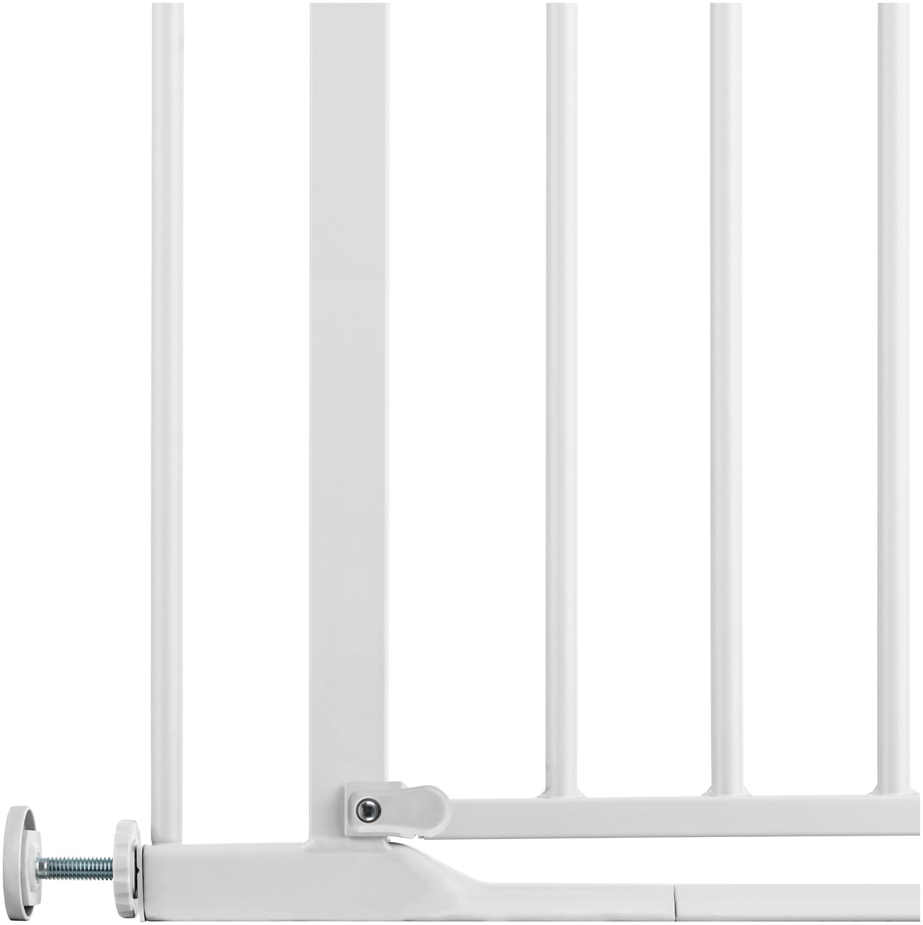 Hauck Türschutzgitter »Clear Step Set 2 inklusive Verlängerung 9 cm, White« auch als Treppenschutzgitter verwendbar; 84-89 cm, flacher Durchgang