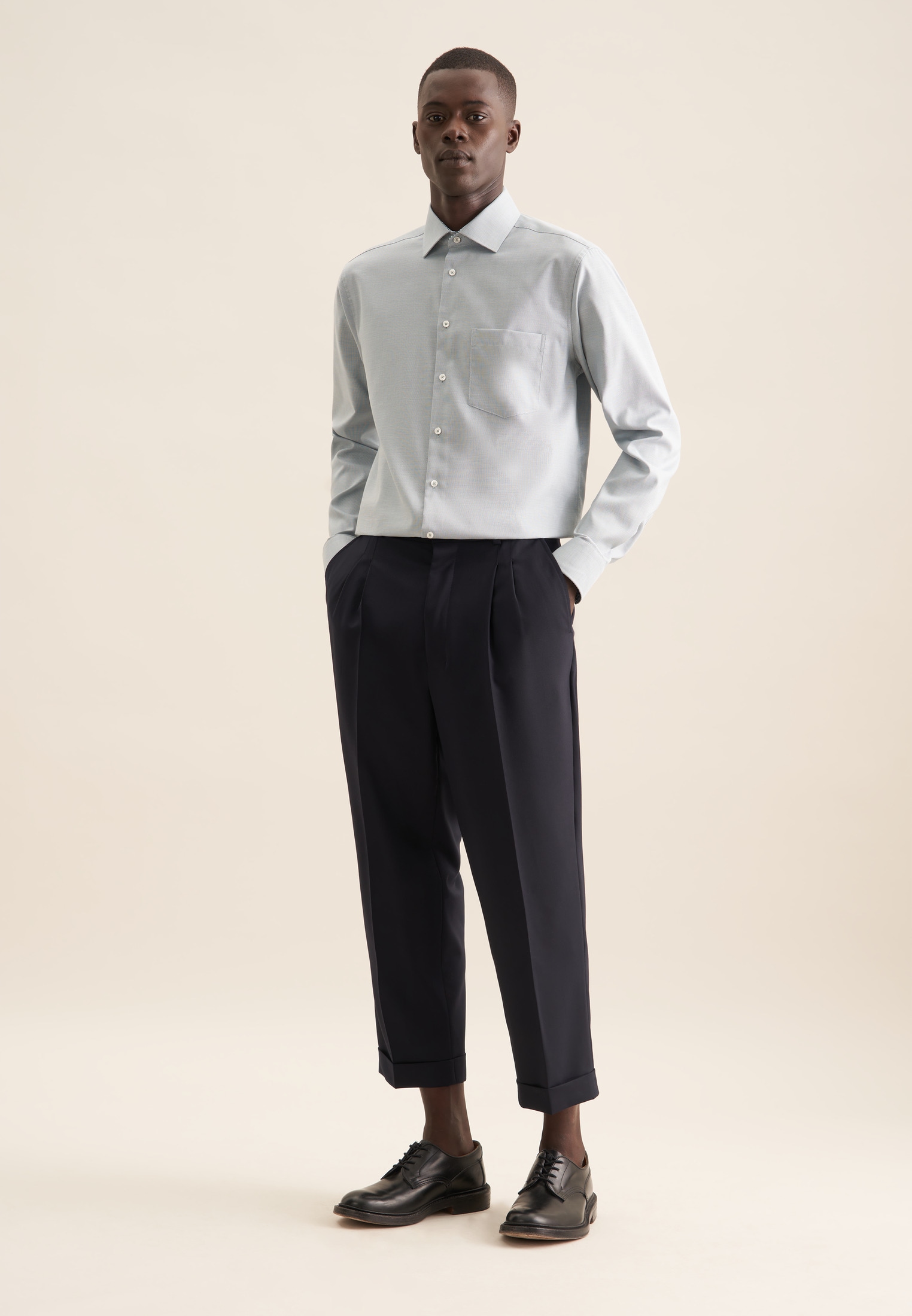 seidensticker Businesshemd »Regular« Regular 1/1 Kentkragen Struktur