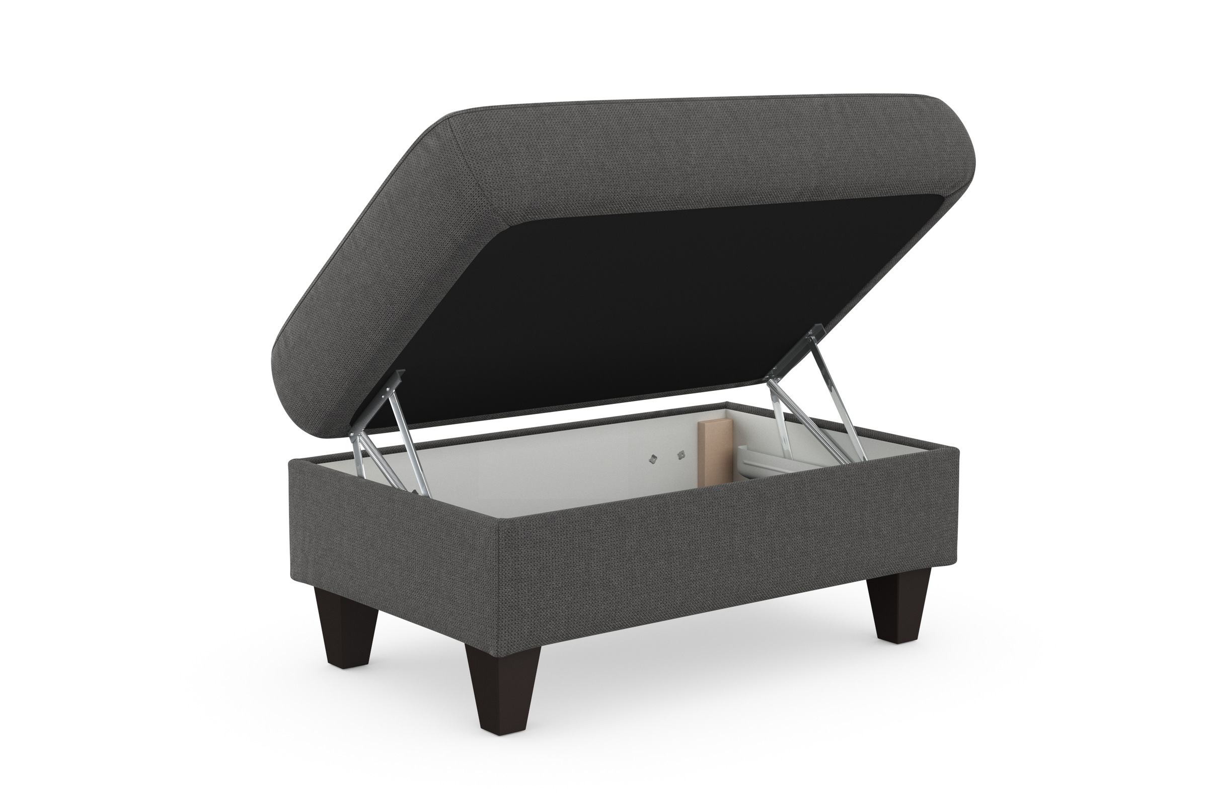 sit&more Tabouret de rangement »Farö« mit Stauraum und Federkern und wengefarbenen Füssen