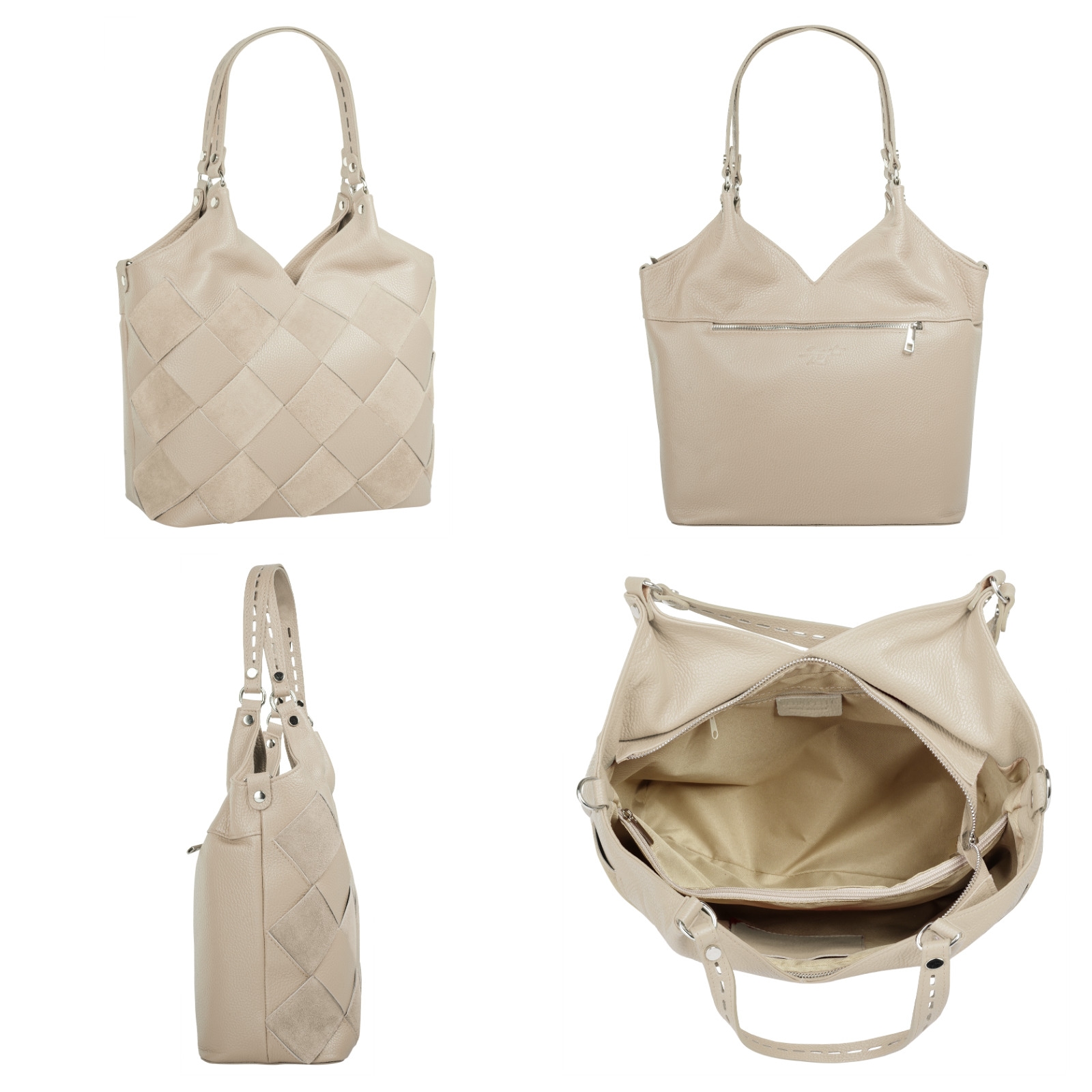 Samantha Look Shopper, echt Leder, Made in Italy