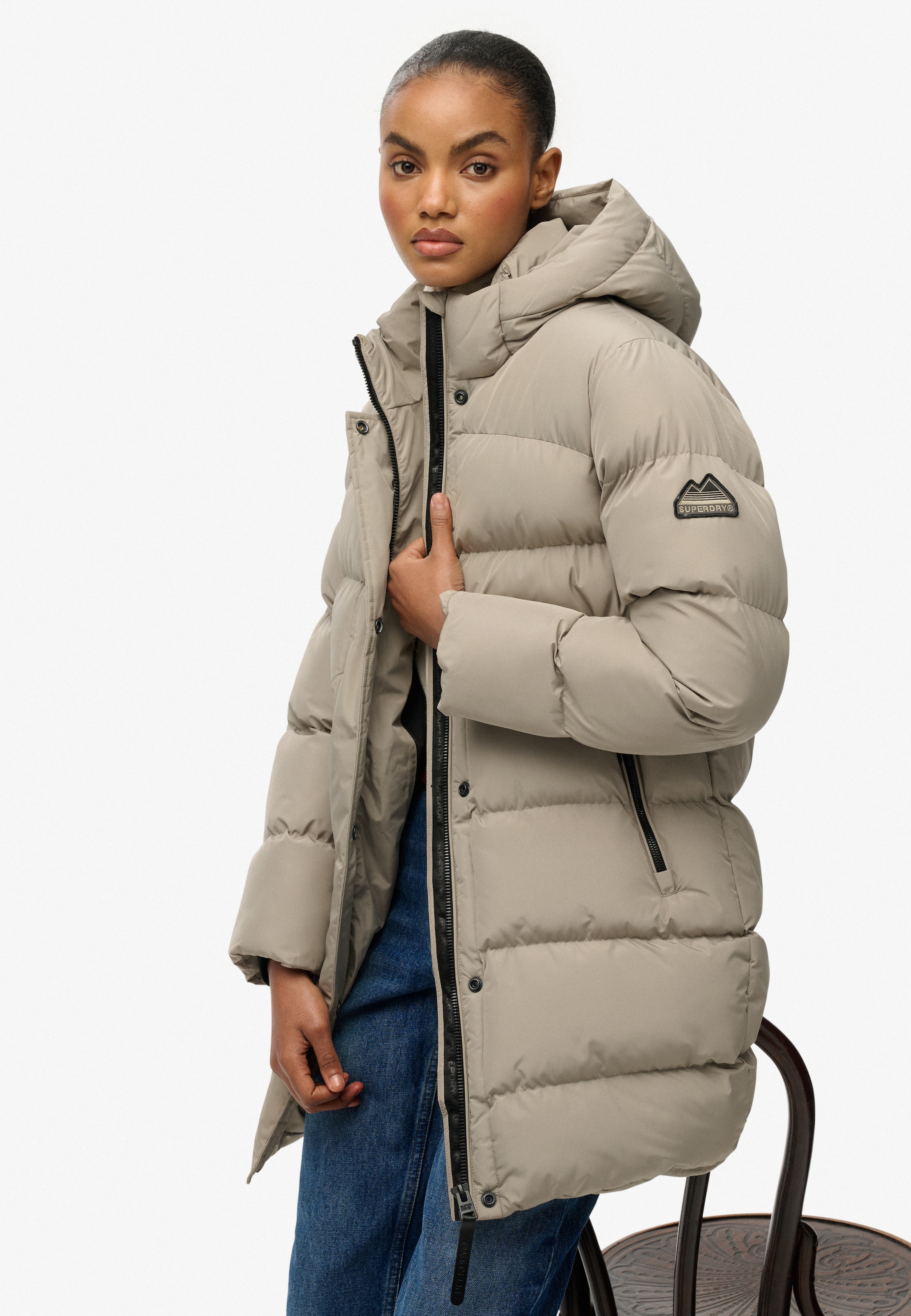 Superdry Veste matelassée »HOODED SPORTS PUFFER MID JKT« mit Kapuze