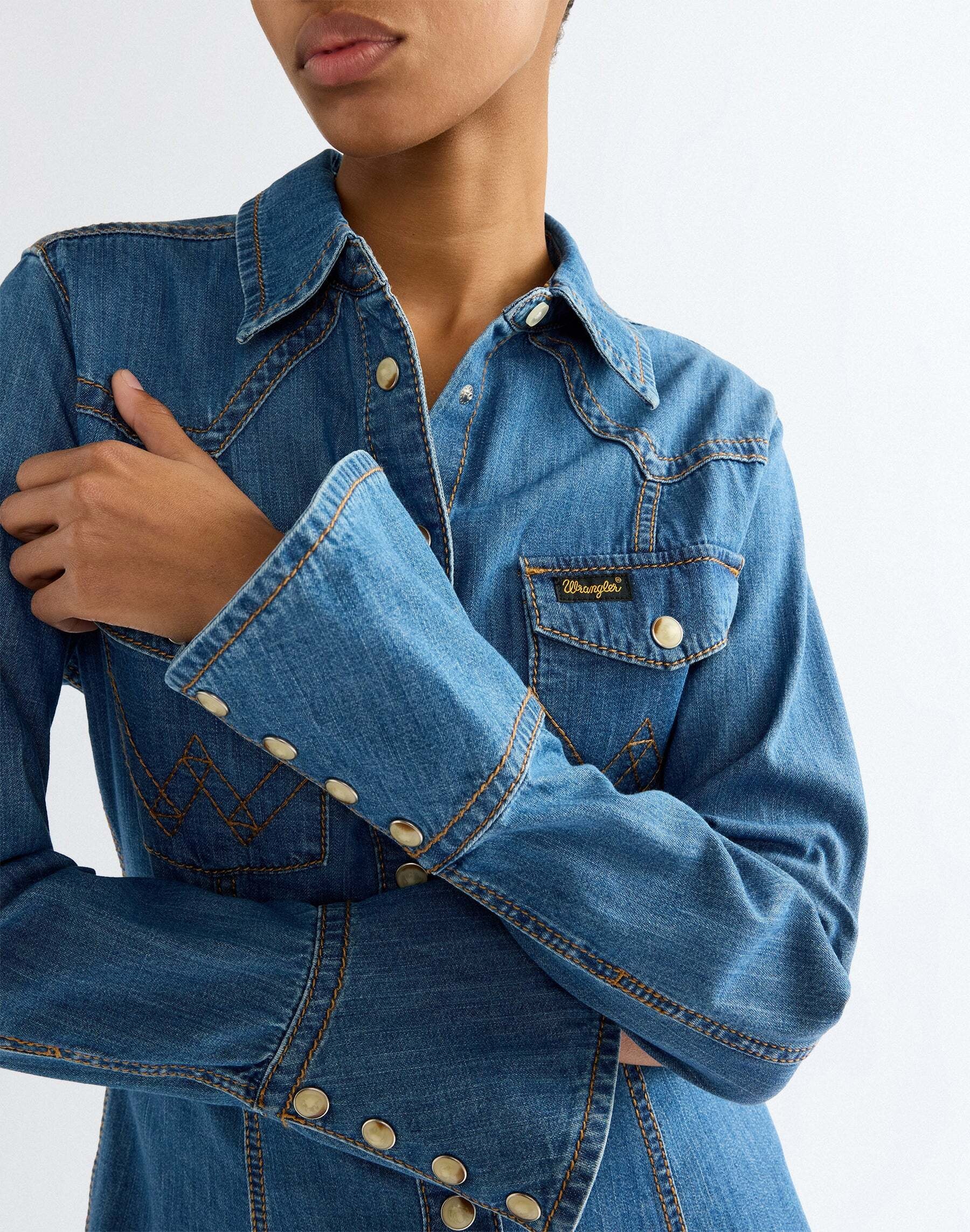 Wrangler Jeansbluse »WRANGLER Jeanshemd Super Western«
