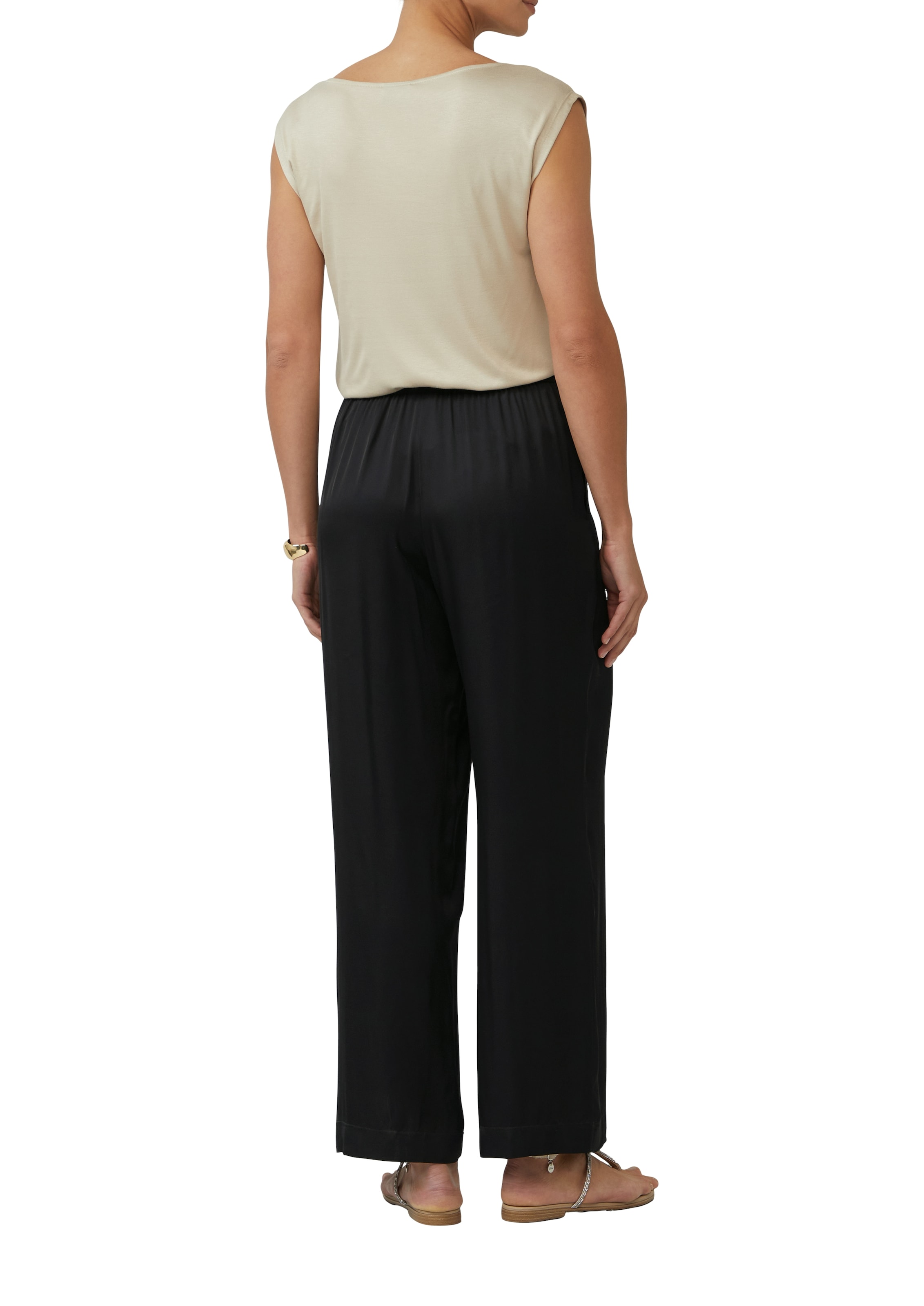 s.Oliver BLACK LABEL Stoffhose, Sommerhose mit elastischem Bund