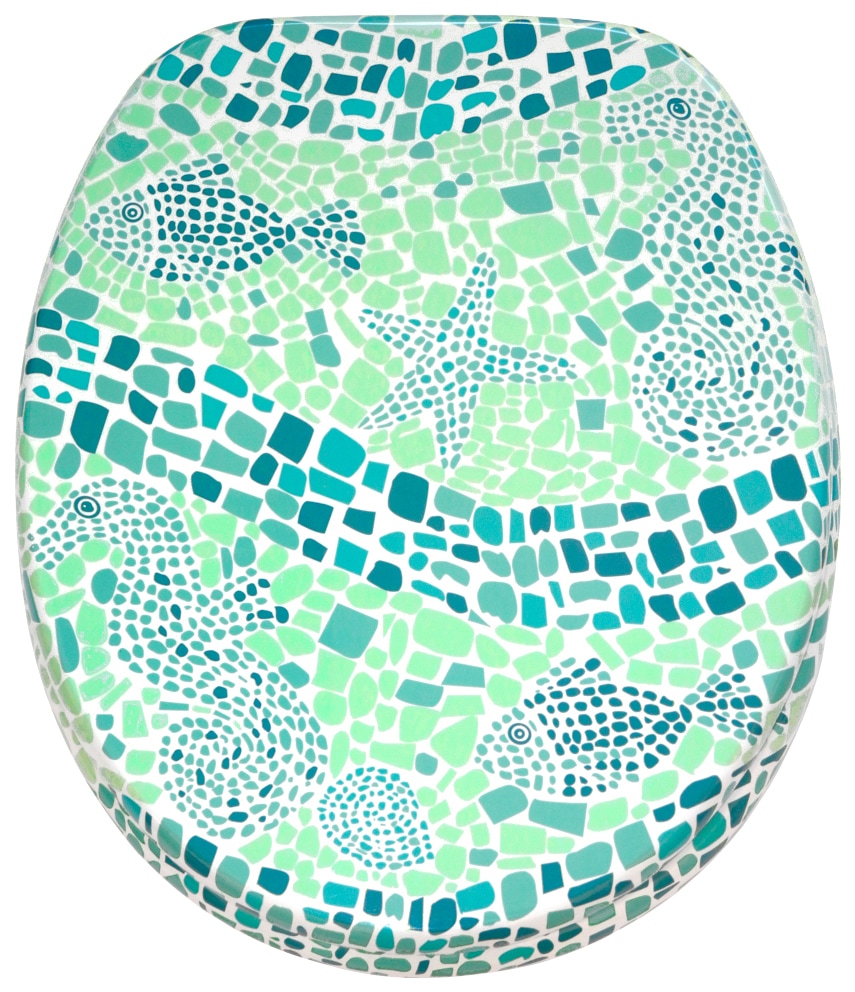 Image of Sanilo WC-Sitz "Mosaic World Green" mit Absenkautomatik
