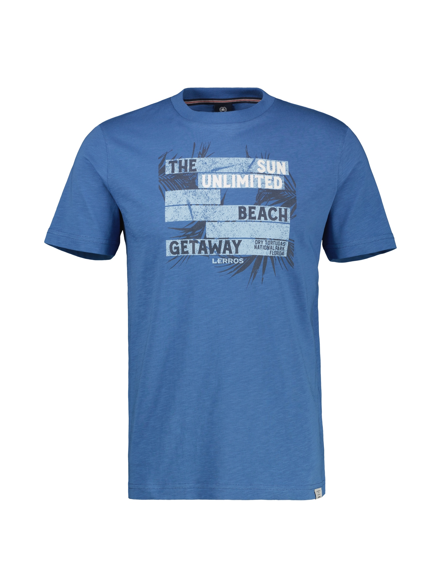 LERROS T-Shirt »LERROS Herren T-Shirt mit sommerlichem Brustprint«