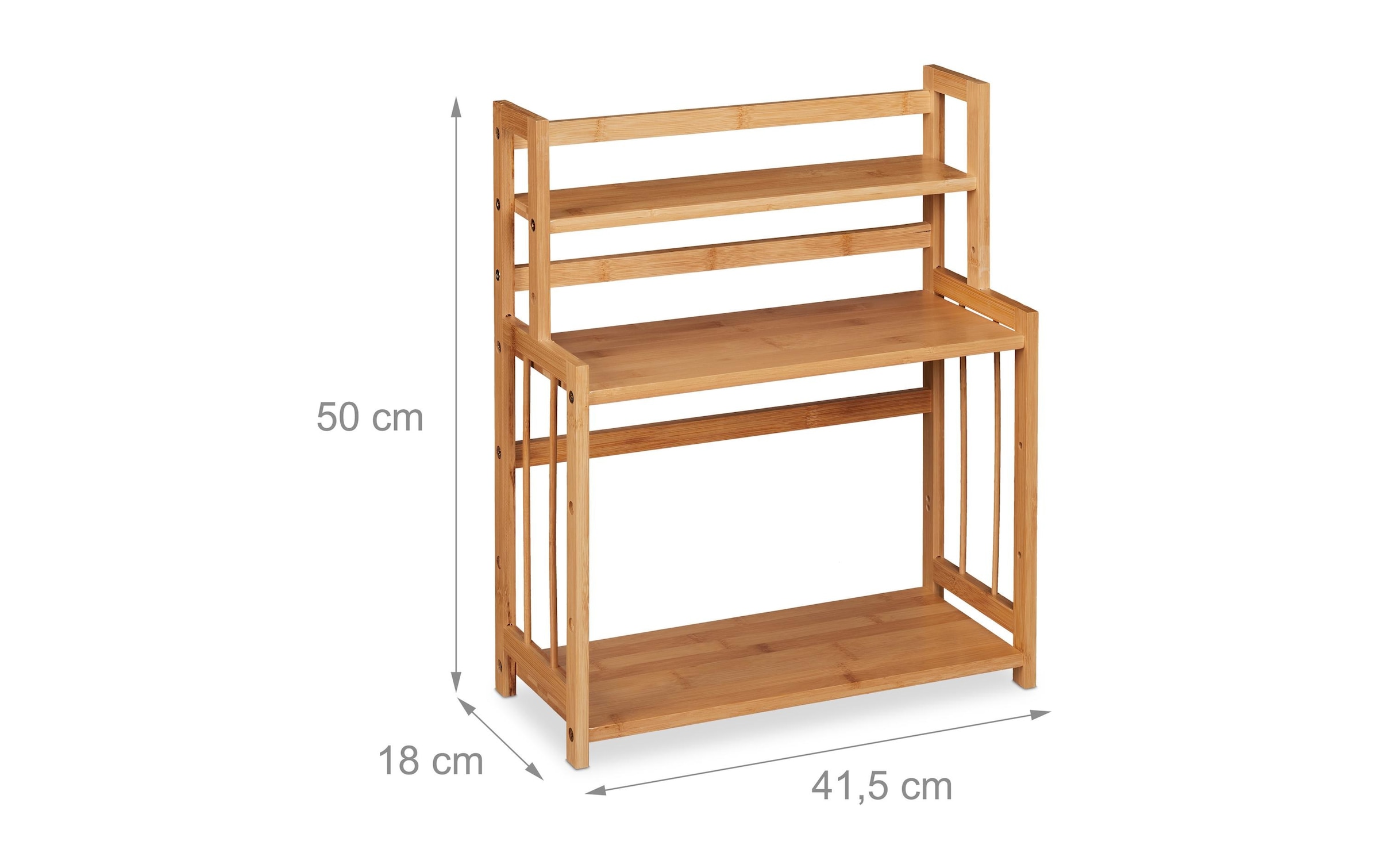 relaxdays Etagère à épices »Bambus 3 Etagen«