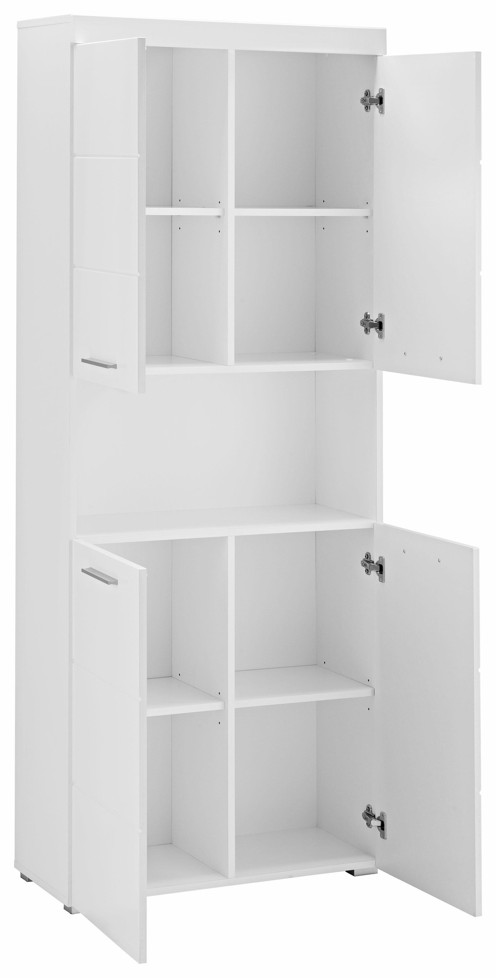 welltime Hochschrank »Avena«, Badschrank 4-türig mit o. Fach und 4 Einlegeböden - B/T/H 73/31/190 cm