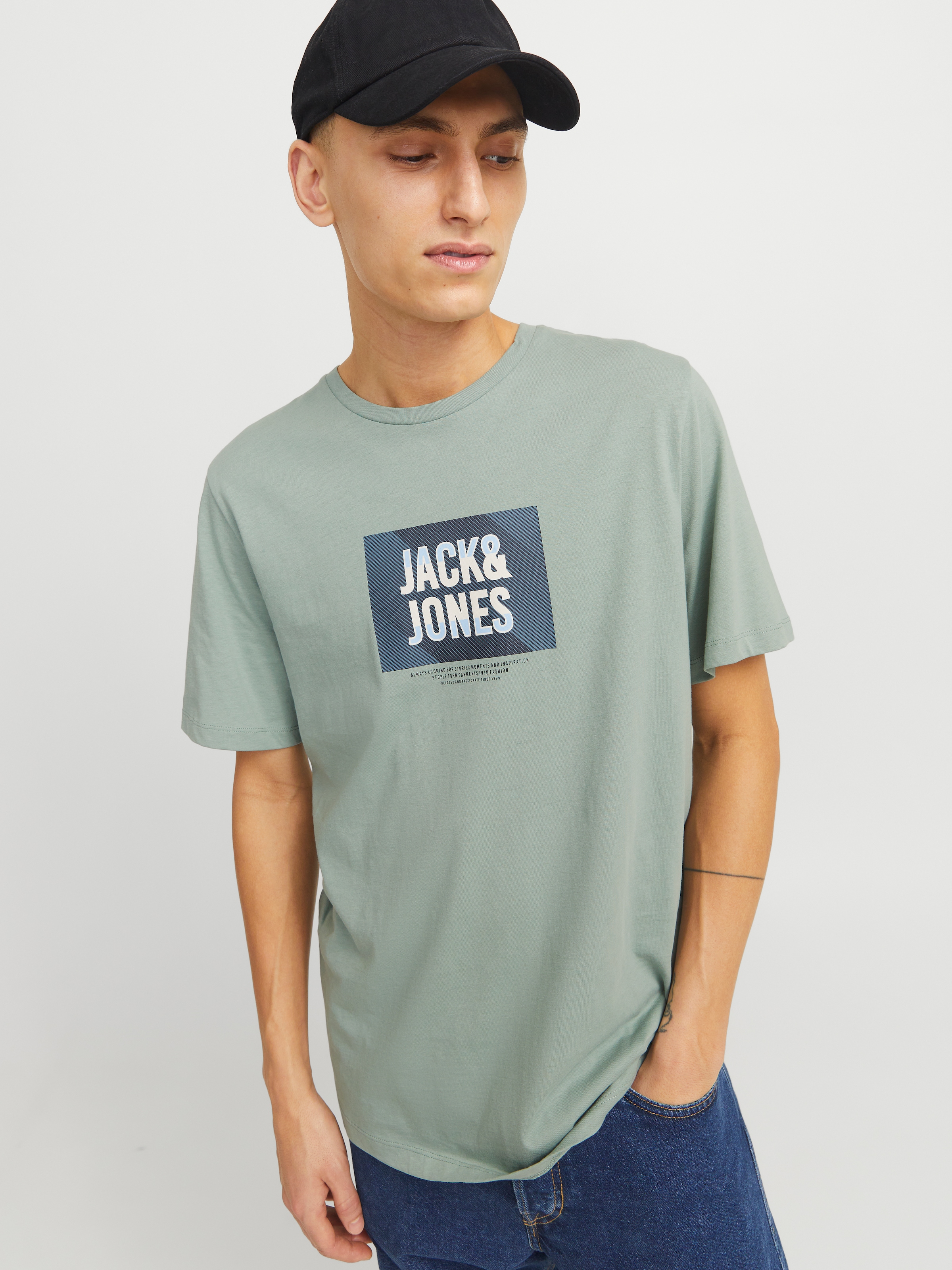Jack & Jones Print-Shirt »JJHUDSON – Print-Shirt mit Rundhals und Loose Fit«, bedruckt, modisch, loose fit, Jersey