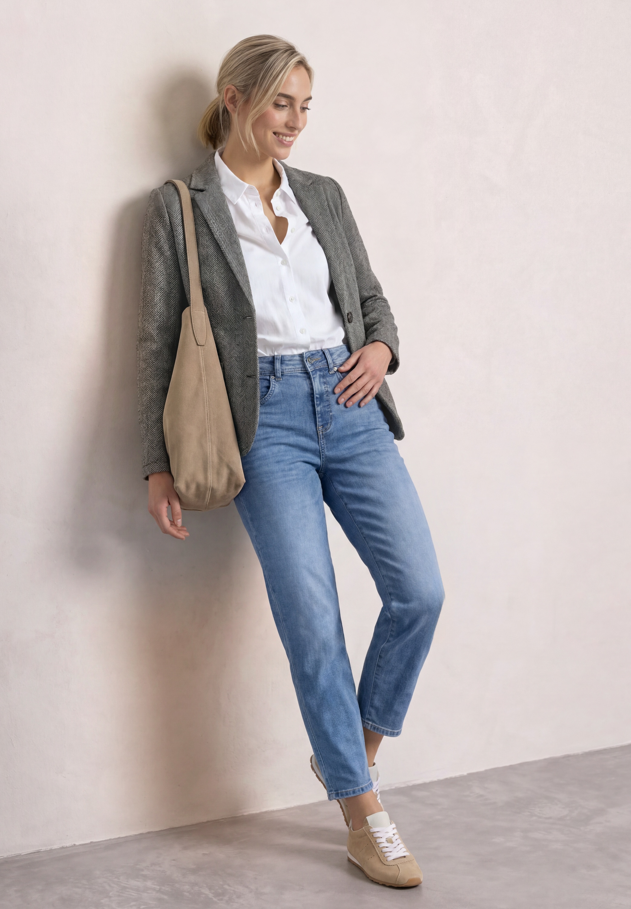 STREET ONE Veste blazer avec col à revers et motif