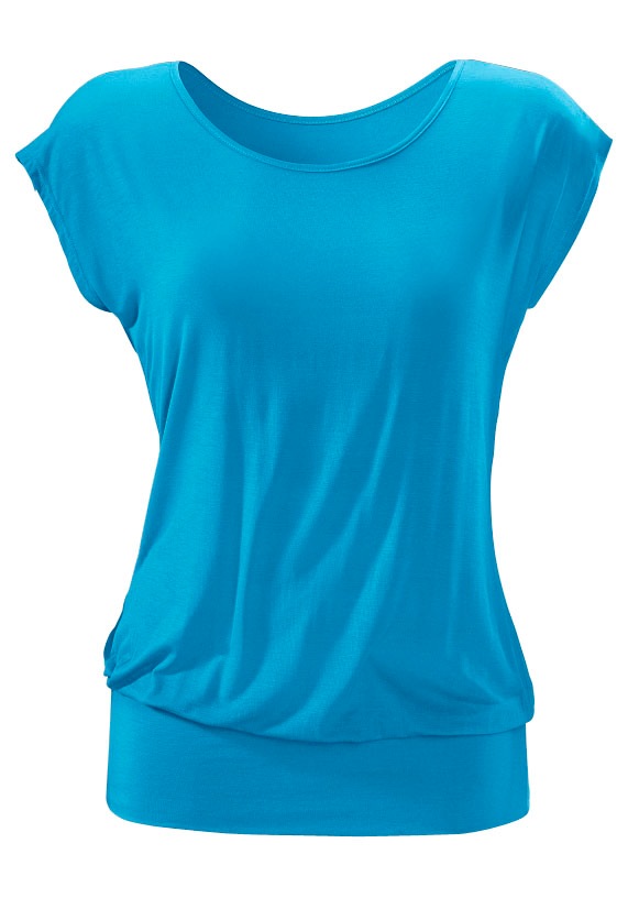 LASCANA Longshirt "mit breitem Bund" aus luftigem Viskose-Stretch
