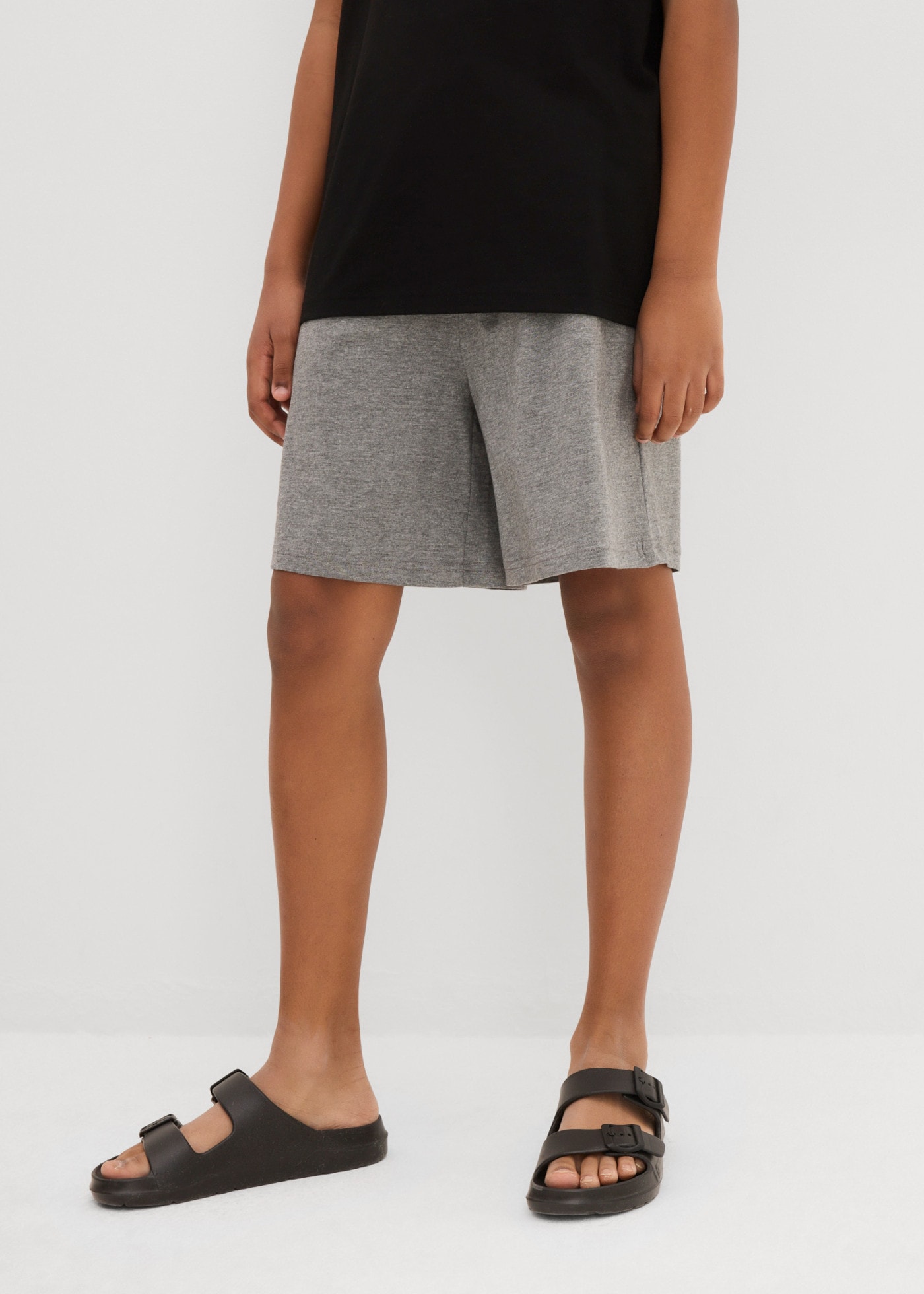 bonprix Short  avec cordon de serrage, jersey facile d'entretien, coupe regular fit, lot de 2