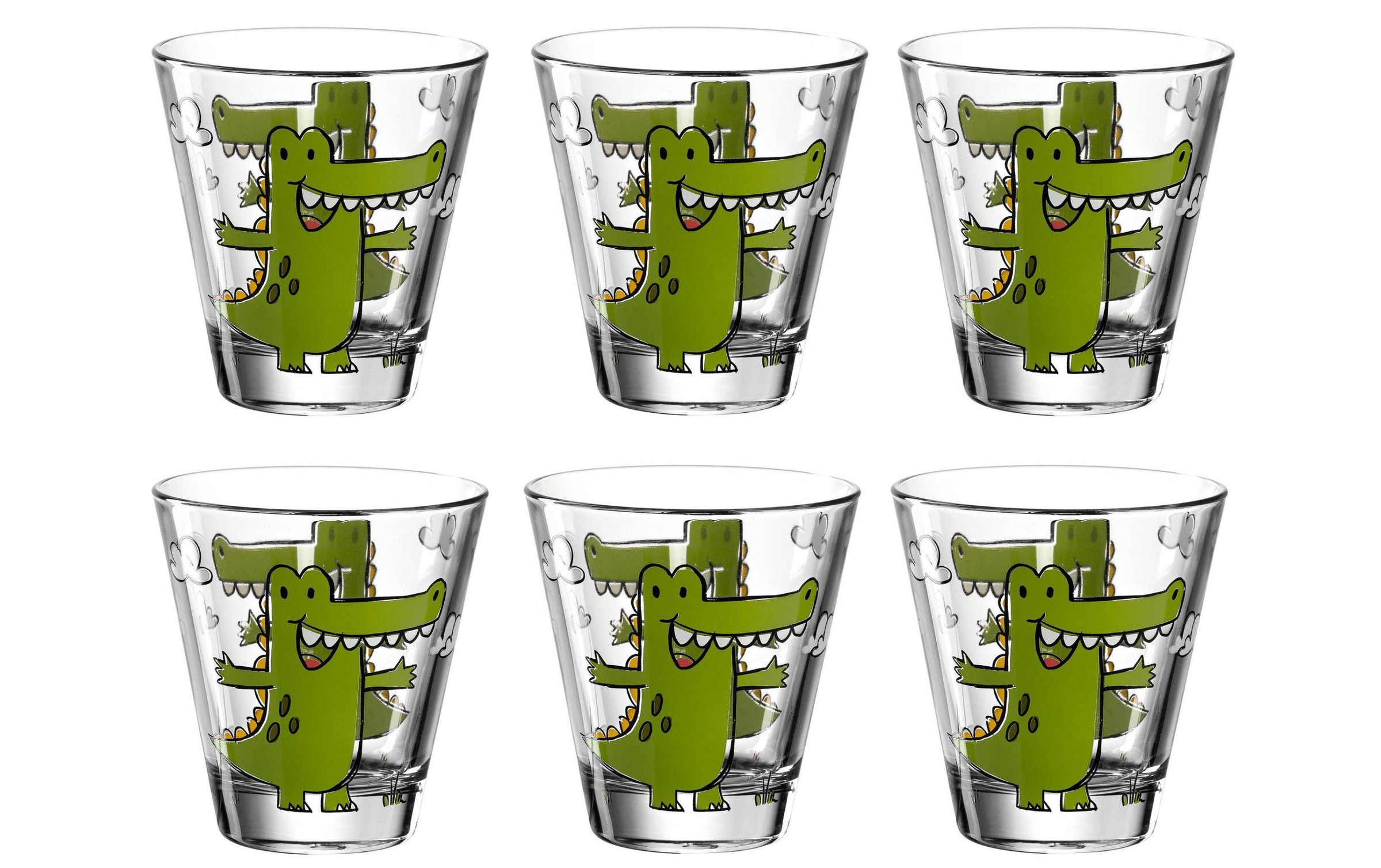 Image of LEONARDO Glas "Bambini Krokodil 215 ml 6 Stück"
