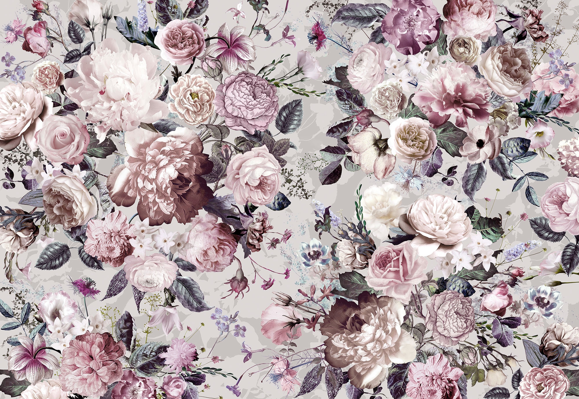 Image of Komar Vliestapete "Digitaldruck Vlies - Lovely Blossoms - Grösse 350 x 250 cm" bedruckt glatt Wohnzimmer, Schlafzimmer