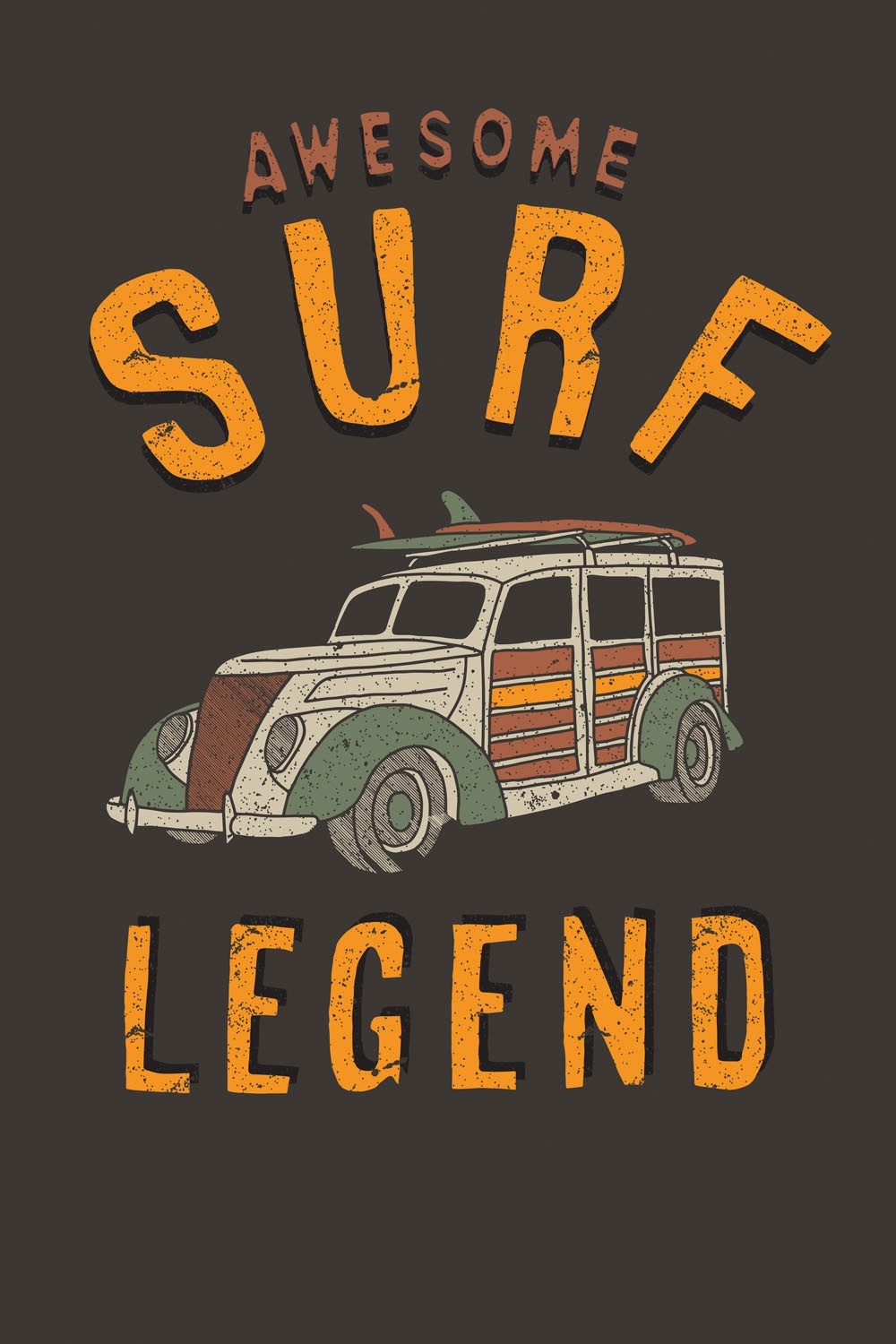 queence Metallbild »Surf Legend«, (1 St.), Stahlschilder