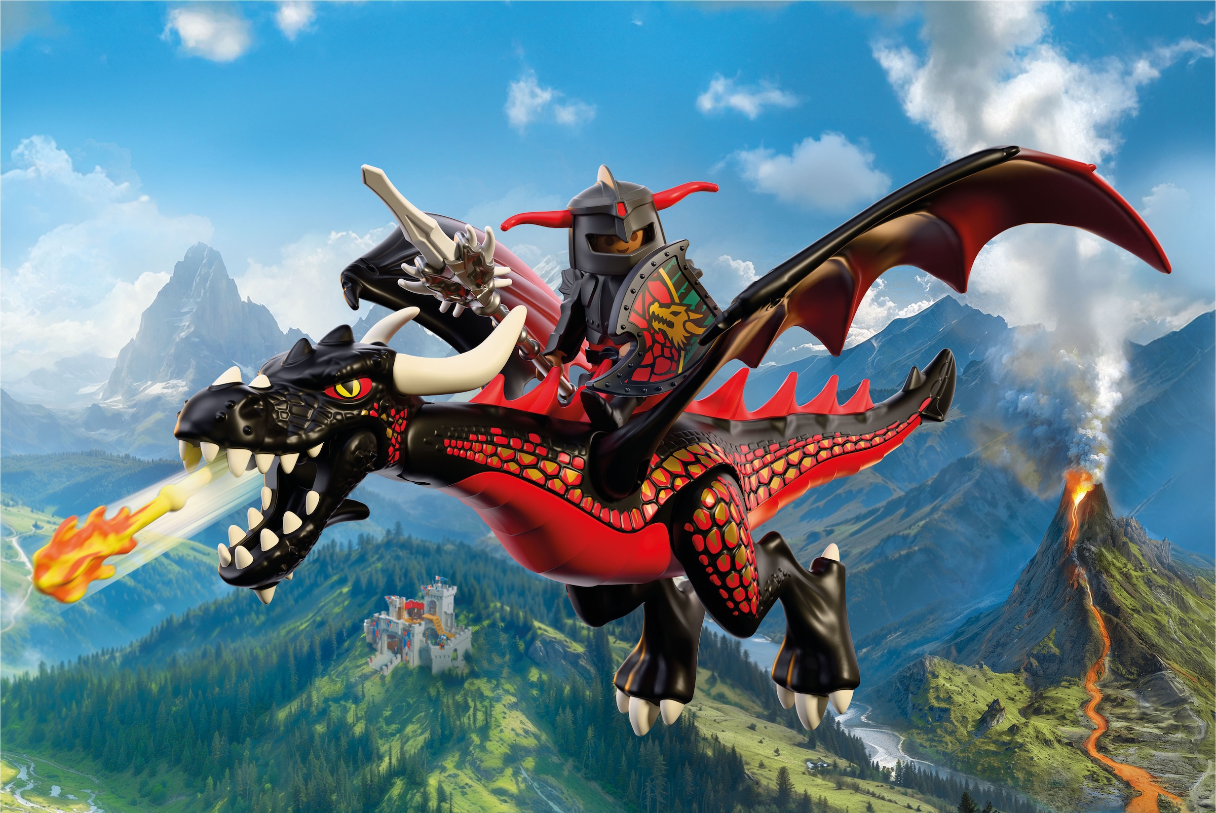 Playmobil® Jeu de construction »Schwarzer Drache (72114), Knights« Made in Europe