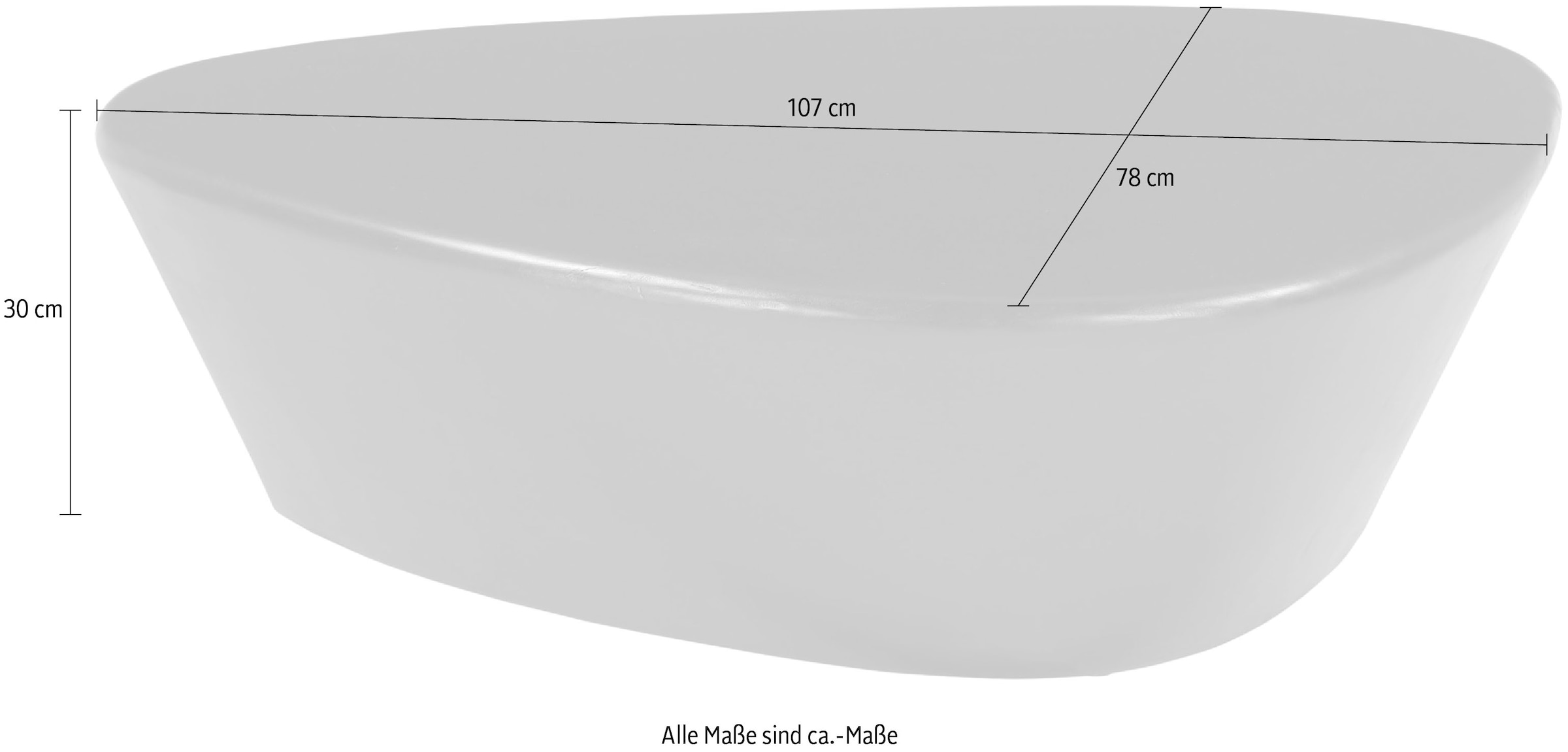 SIT Table basse »Venedig aus Mango massiv mit dreieckiger Tischplatte« 1 cuis tlg. Design géométrique avec grand plateau triangulaire en bois massif