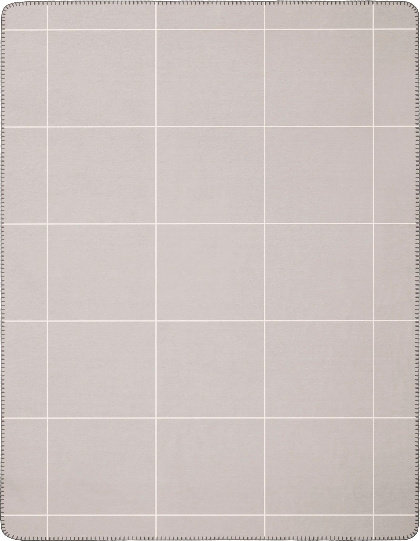 Image of BIEDERLACK Wolldecke »Grid«, mit grosszügigem Karo, Kuscheldecke bei Ackermann Versand Schweiz