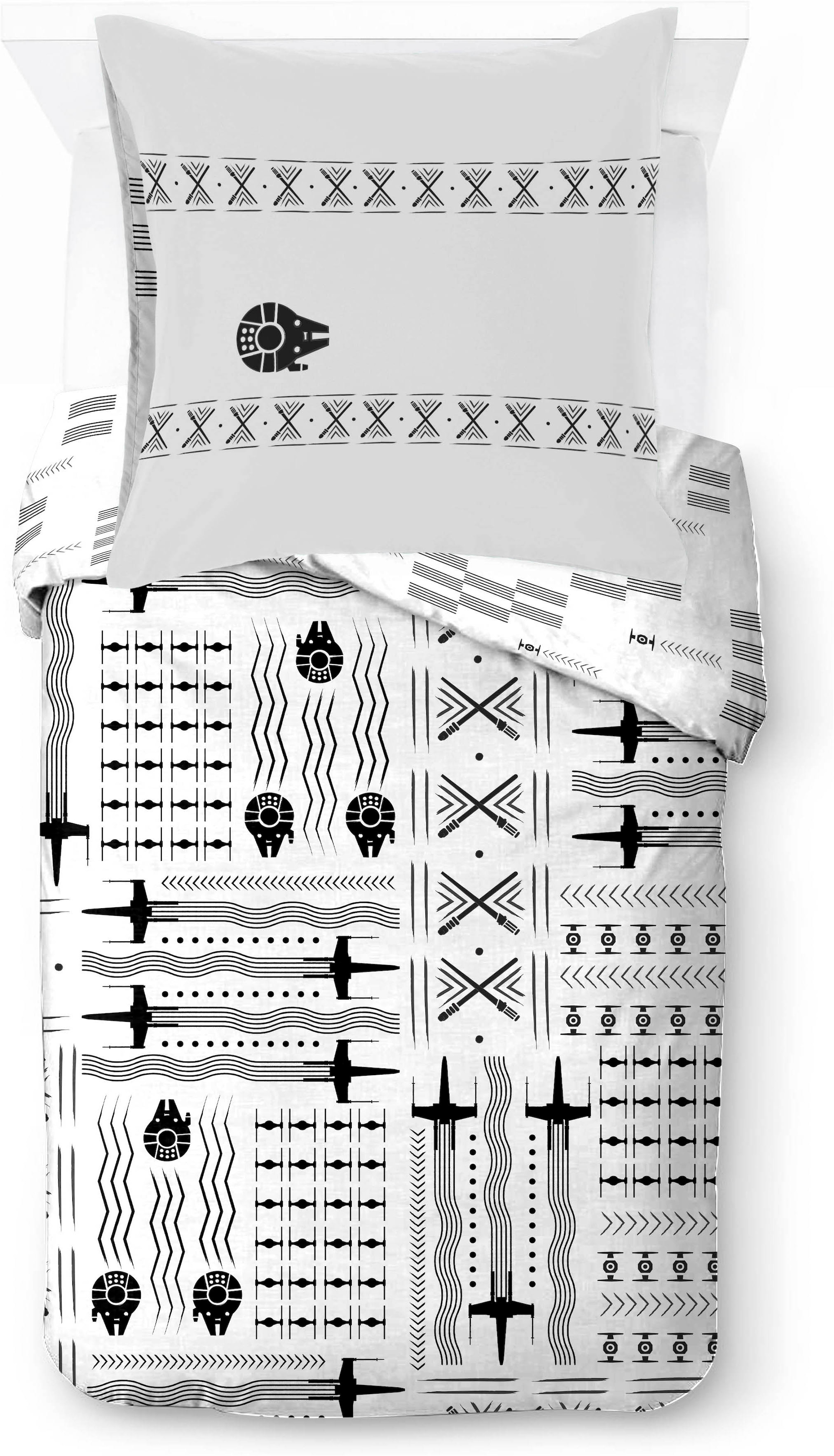 Image of Star Wars Kinderbettwäsche "Star Wars Patterned Check" 2 100% Baumwolle