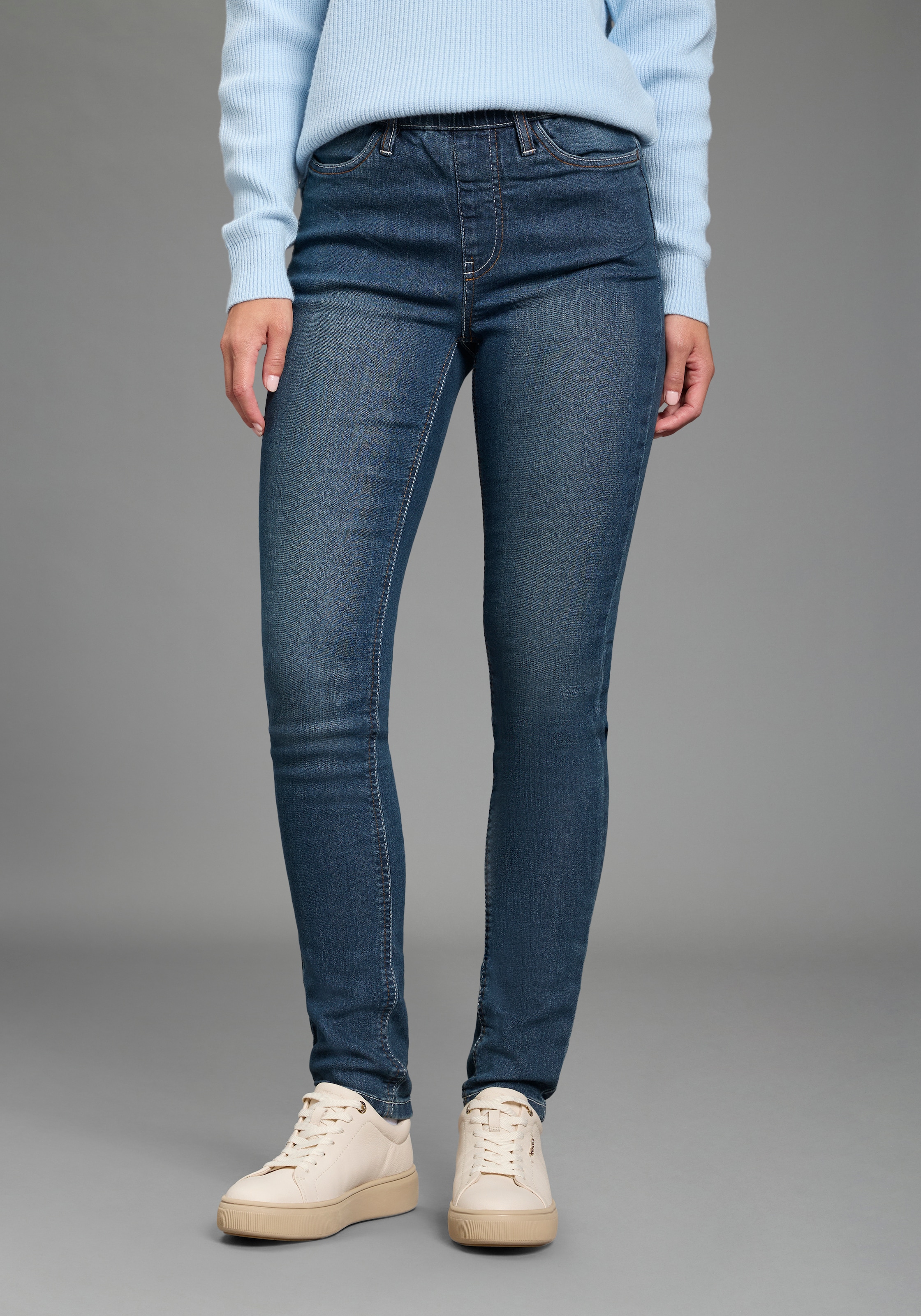 Arizona Jeggings en jeans Paquet, pack de 2,  coupe ajustée, jean skinny, lavage effet usé, taille haute