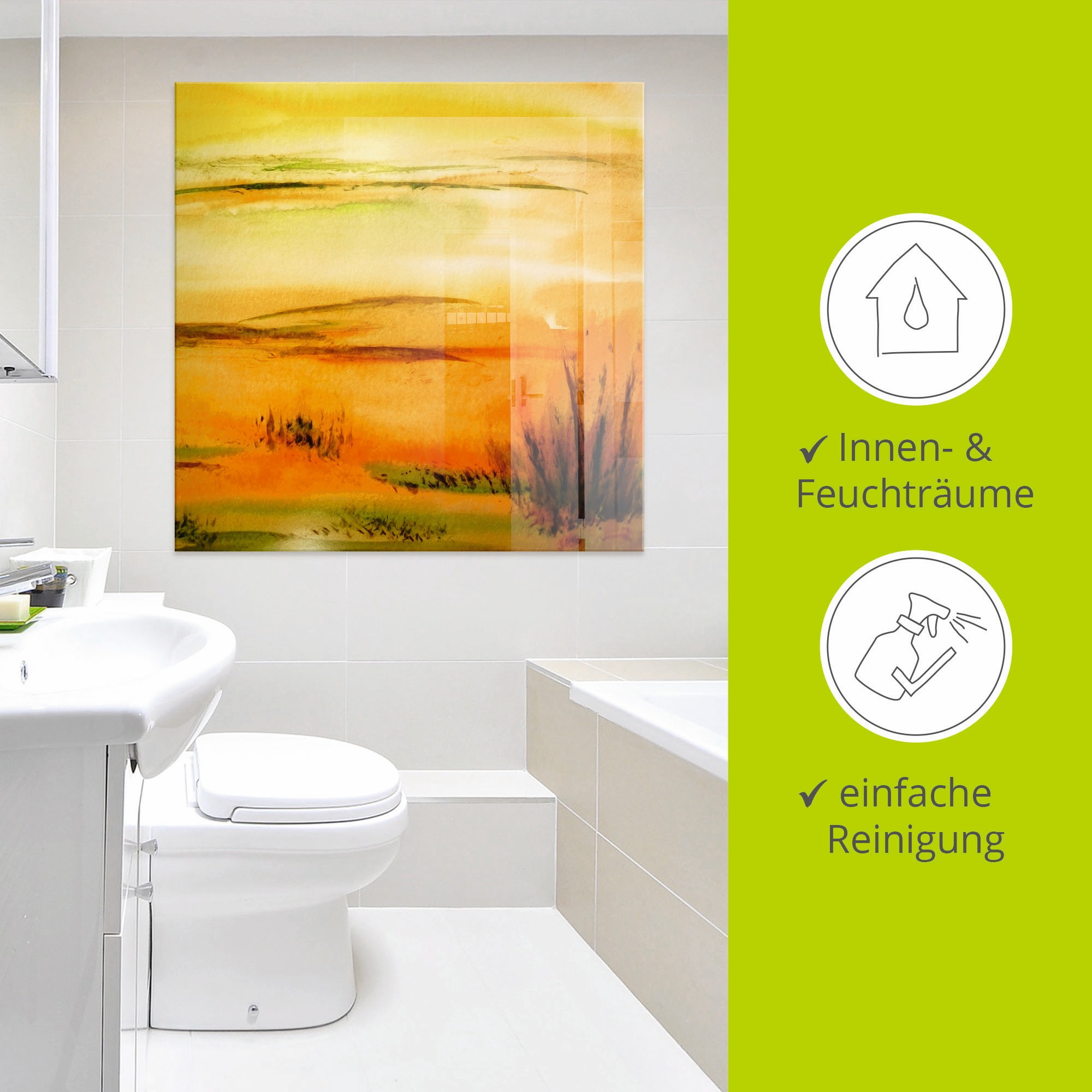 Artland Glasbild »Heisser Sand«, Wüste, (1 St.), in verschiedenen Grössen