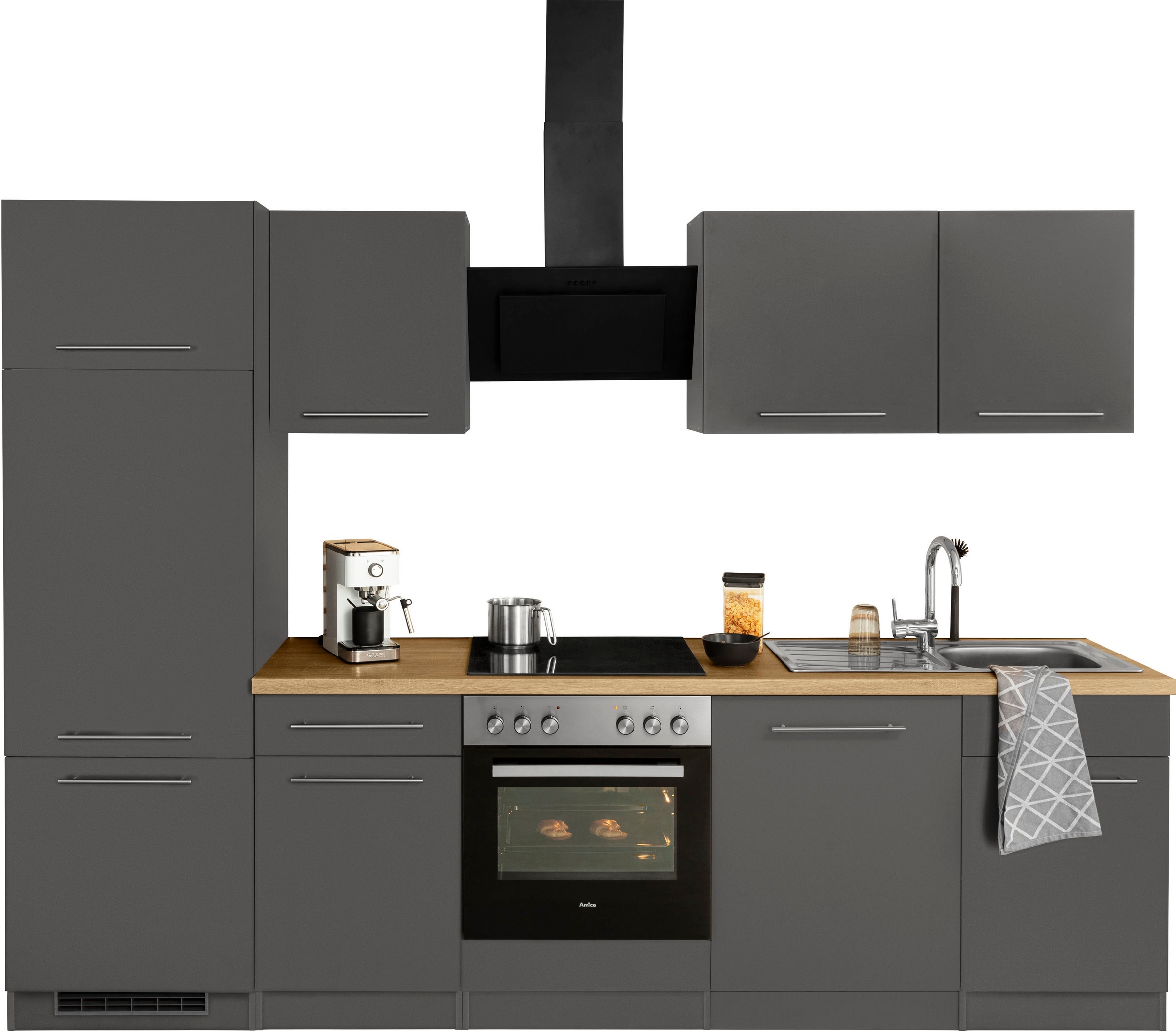 wiho Küchen Küchenzeile "Unna" ohne E-Geräte, Breite 280 cm