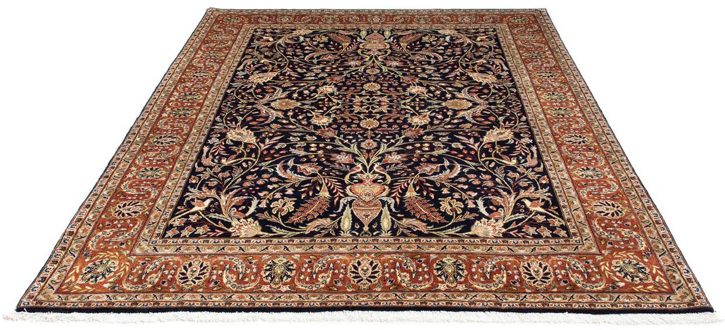 Image of morgenland Orientteppich »Perser - Nomadic - 225 x 175 cm - dunkelblau«, rechteckig, 10 mm Höhe, Wohnzimmer, Handgeknüpft, Einzelstück mit Zertifikat bei Ackermann Versand Schweiz