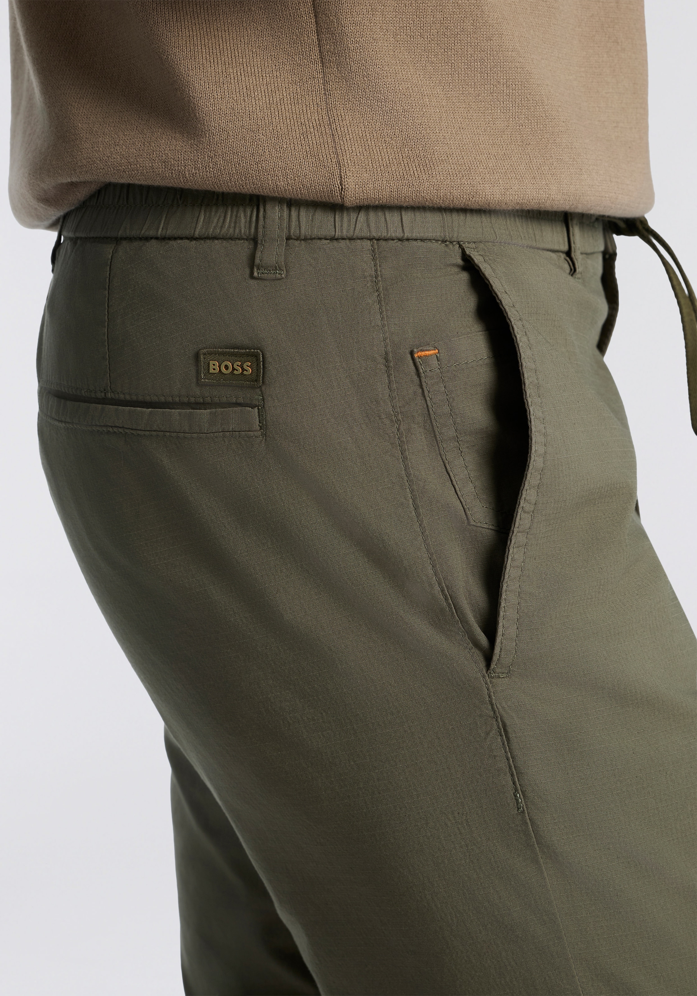 BOSS ORANGE Chinohose »tapered DS«  tapered fit, elastischer Bund mit Kordelzug