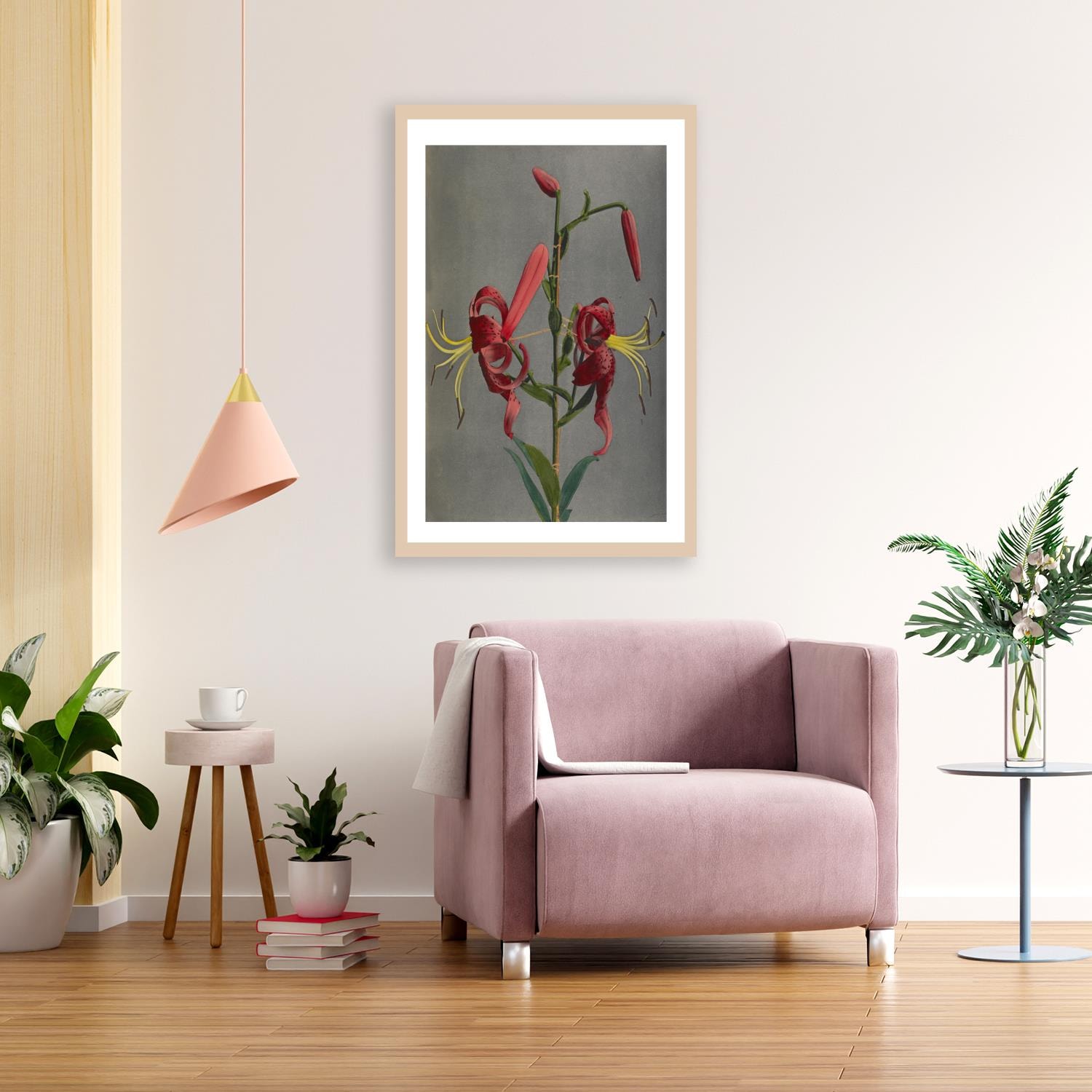 Image of queence Bild mit Rahmen "Almut" Blumenbilder Kunst Premium Rahmenbild