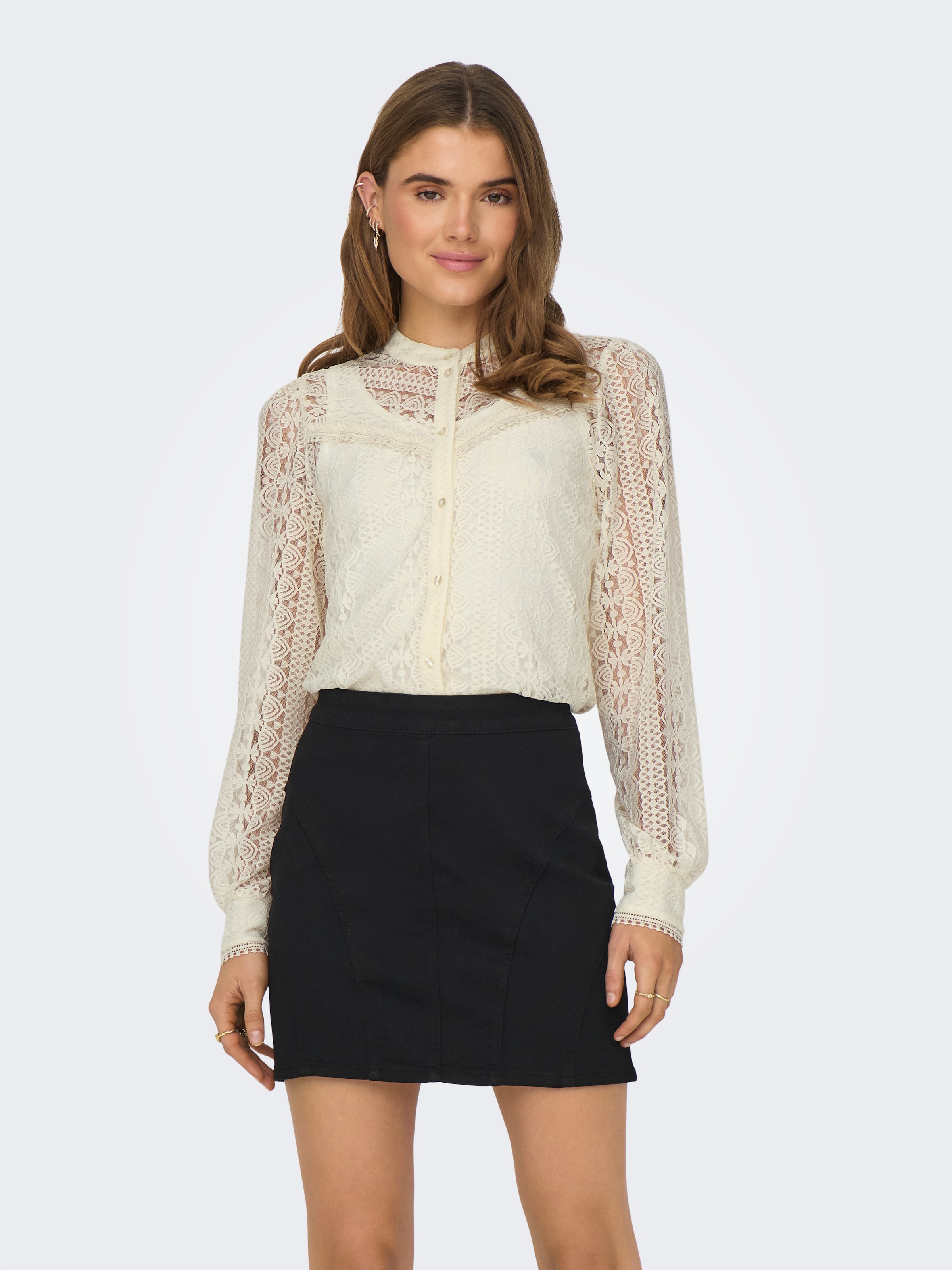 Image of ONLY Spitzenbluse "ONLREBA LACE L/S SHIRT WVN NOOS"