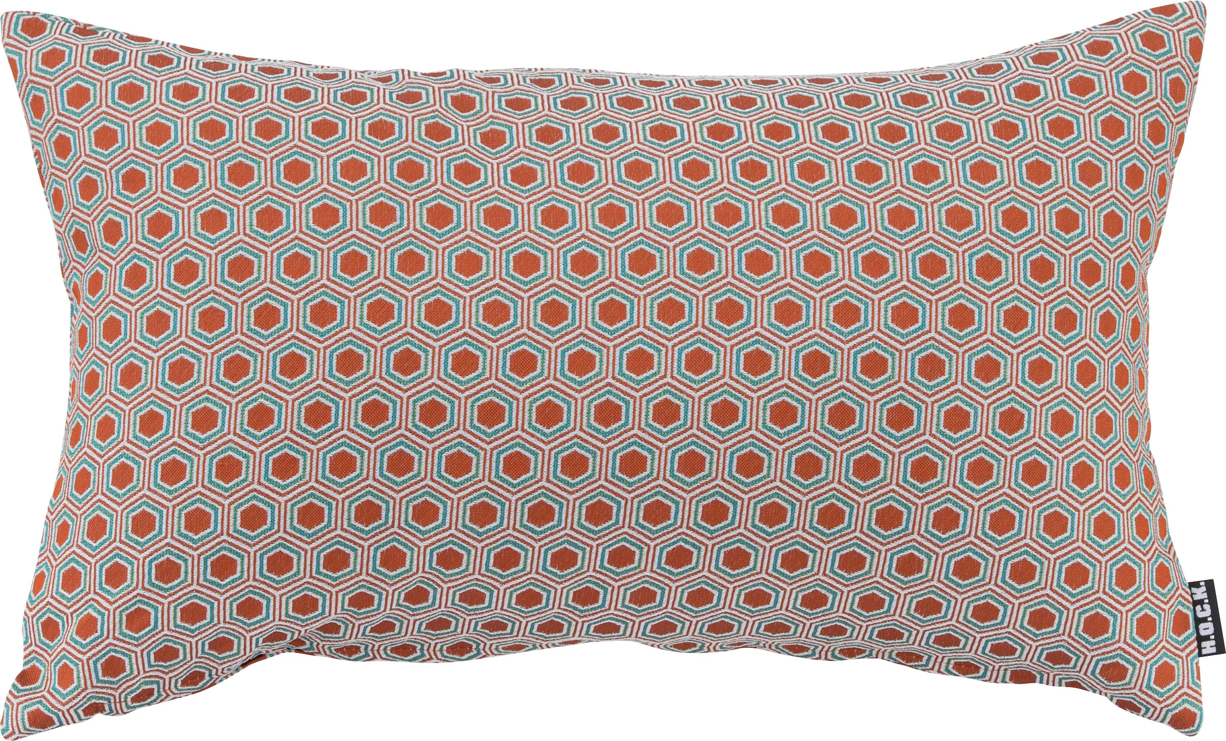 Image of H.O.C.K. Dekokissen "Kappi" mit Sechseck-Motiv, Kissenhülle mit Füllung, 1 Stück