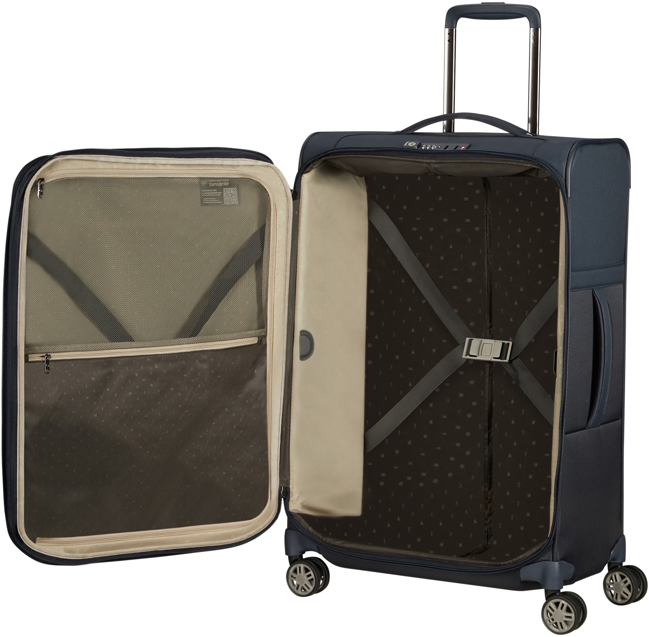 Samsonite Weichgepäck-Trolley »AIREA, verschiedene Grössen und Farben«, 4 Rollen, Weichschalen-Koffer Reisekoffer mit Volumenerweiterung bei M/L