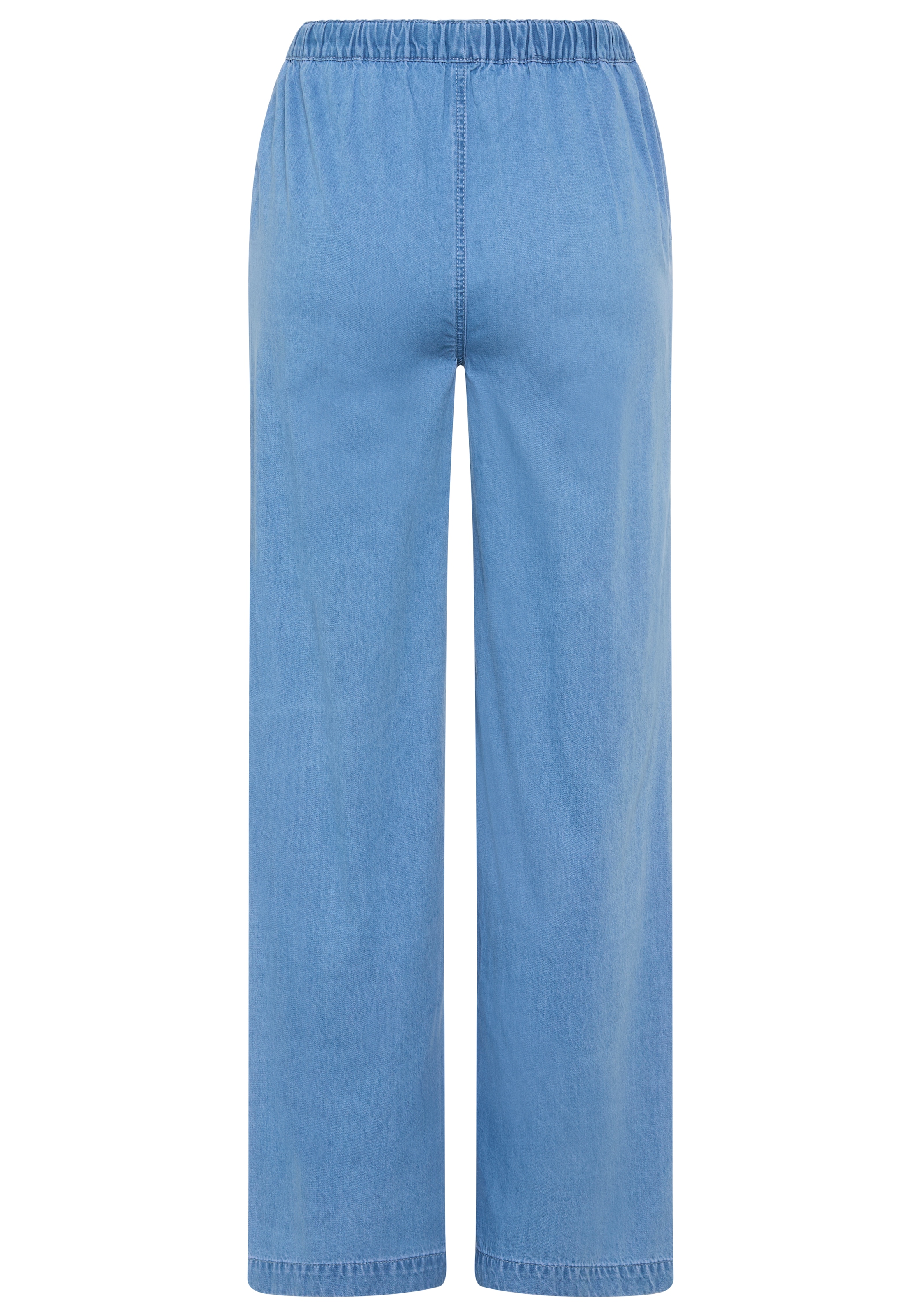 KangaROOS Weite Jeans weiteres Bein, hohe Leibhöhe, elastischer Bund mit Gummizug