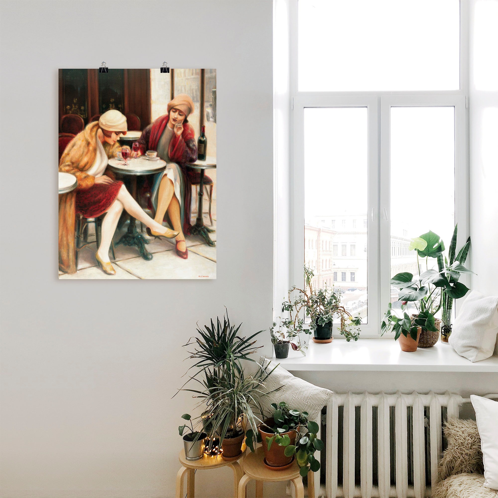 Artland Wandbild »Cafe II« Frau 1 Stk. tlg. als Leinwandbild, Poster in verschied. Grössen