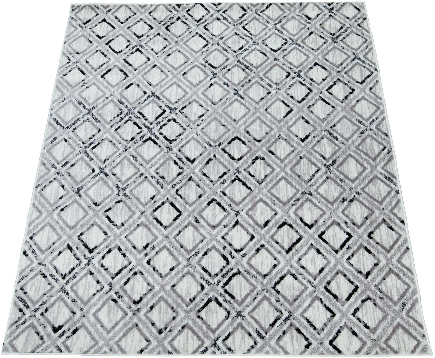 Image of Paco Home Teppich »Sinai 083«, rechteckig, 9 mm Höhe, Kurzflor, modernes Rauten Muster, ideal im Wohnzimmer & Schlafzimmer bei Ackermann Versand Schweiz