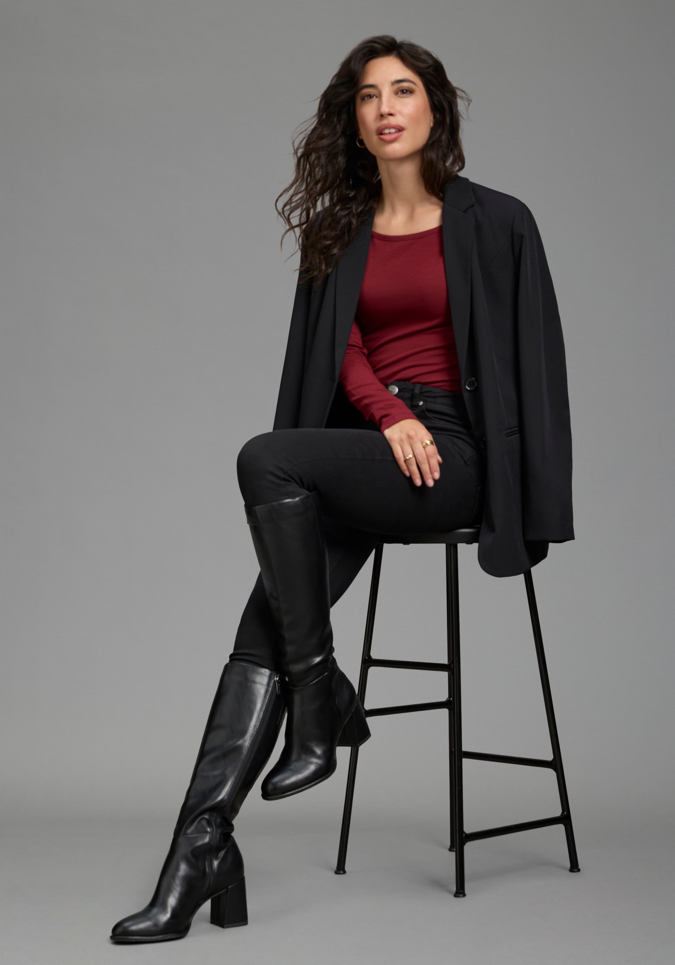 Laura Scott Body »miu U-Boot Ausschnitt« Packung, 2er-Pack,  im Sparset, langärmlig, figurbetont, Baumwollmischung