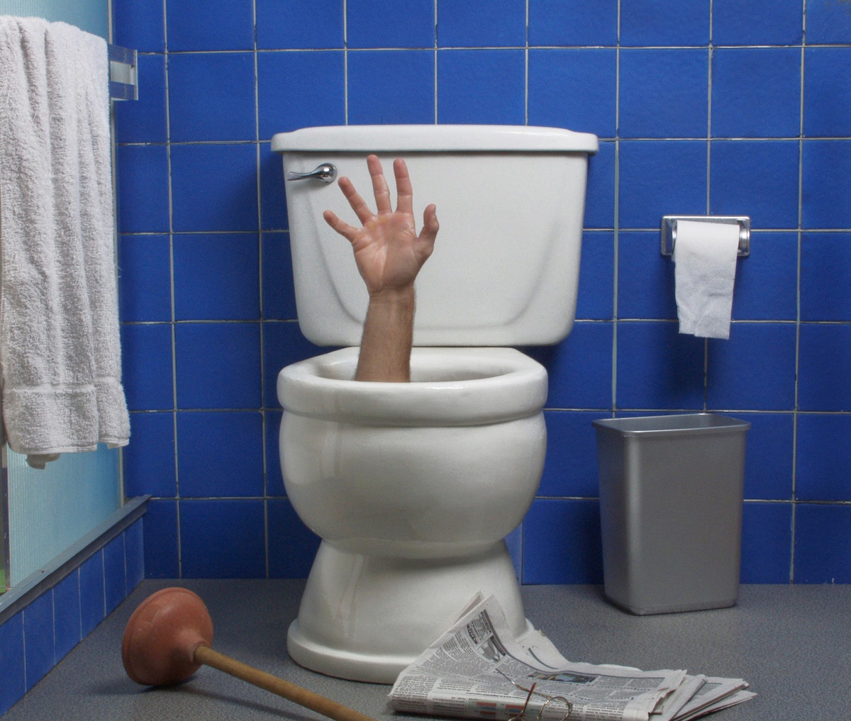 Image of Papermoon Fototapete "Arm in Toilette"