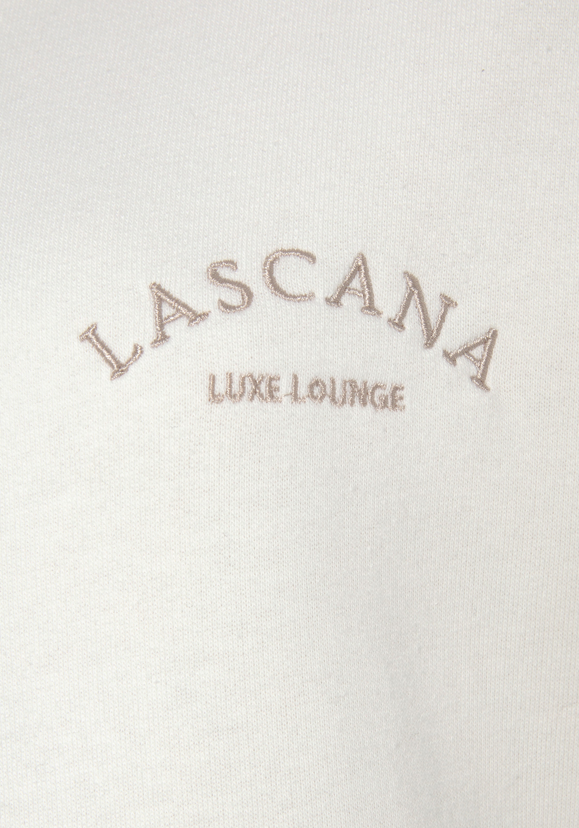 LASCANA Kapuzensweatjacke »-Sweatjacke mit Kapuze«, mit seitlichen Taschen und Innen angeraut, Loungewear, Loungeanzug