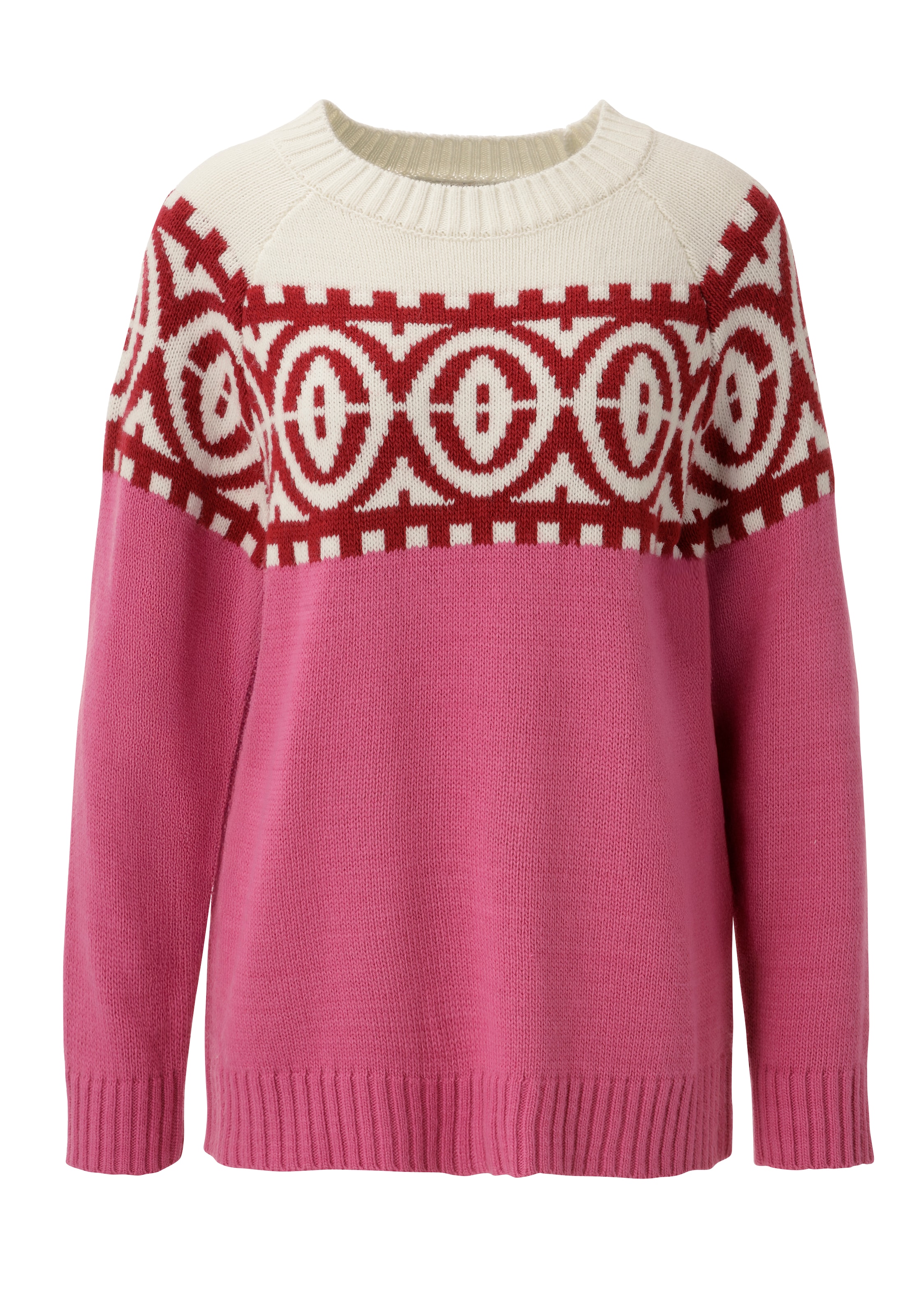 Aniston CASUAL Strickpullover mit grafischem Jacquard-Muster - NEUE KOLLEKTION