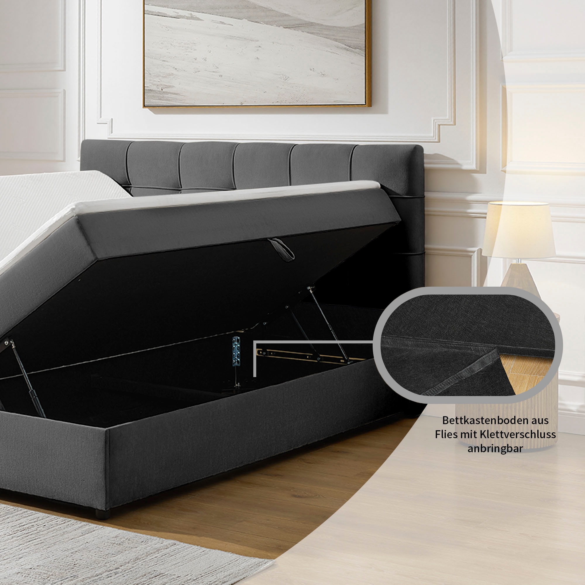 GOODproduct Boxbett »Tommes inkl. Bettkasten und Topper, Liegefläche 180x200cm« erhältlich in der Grösse 180x200 cm