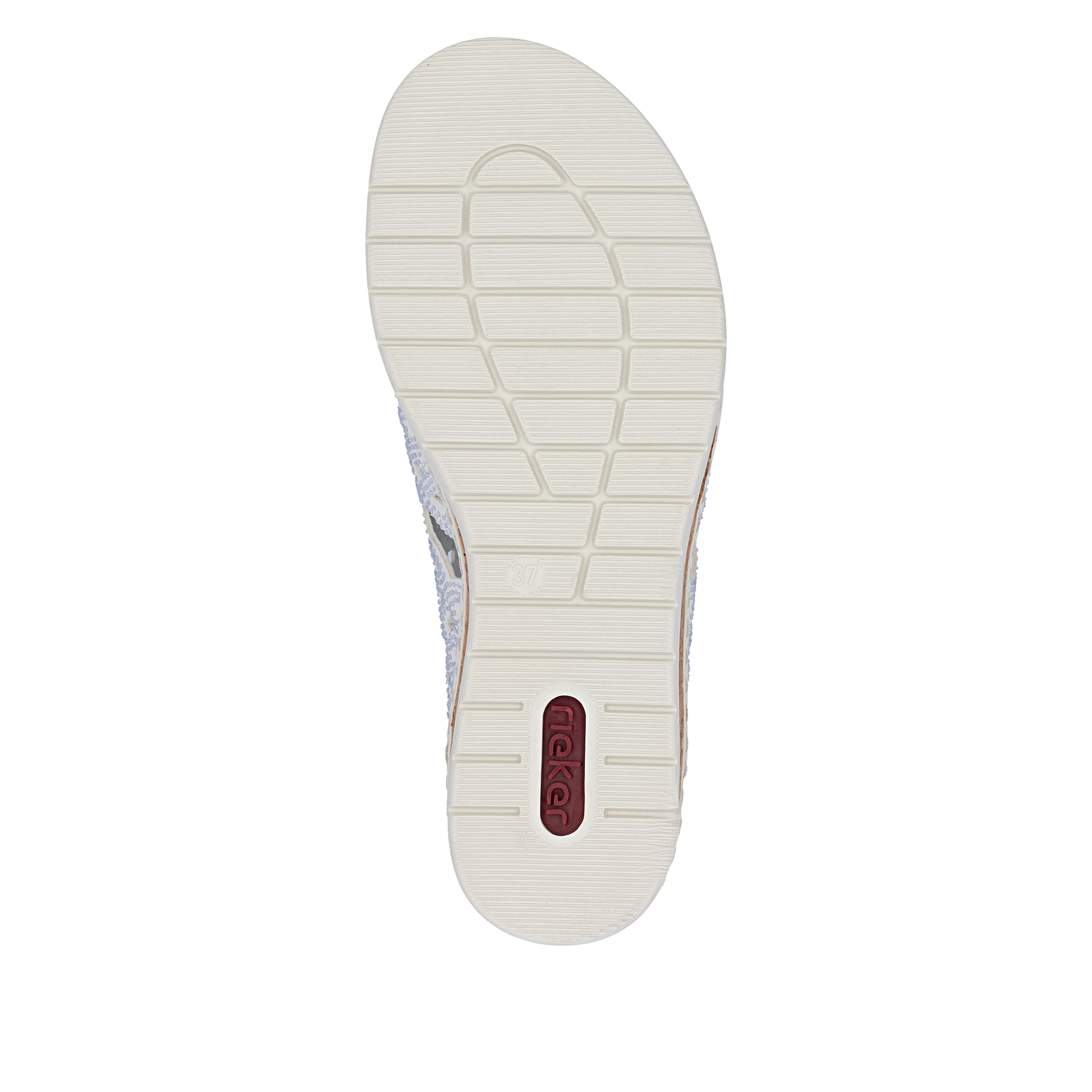 Rieker Pantolette  chaussure d'été, chausson, talon compensé, avec pierres scintillantes