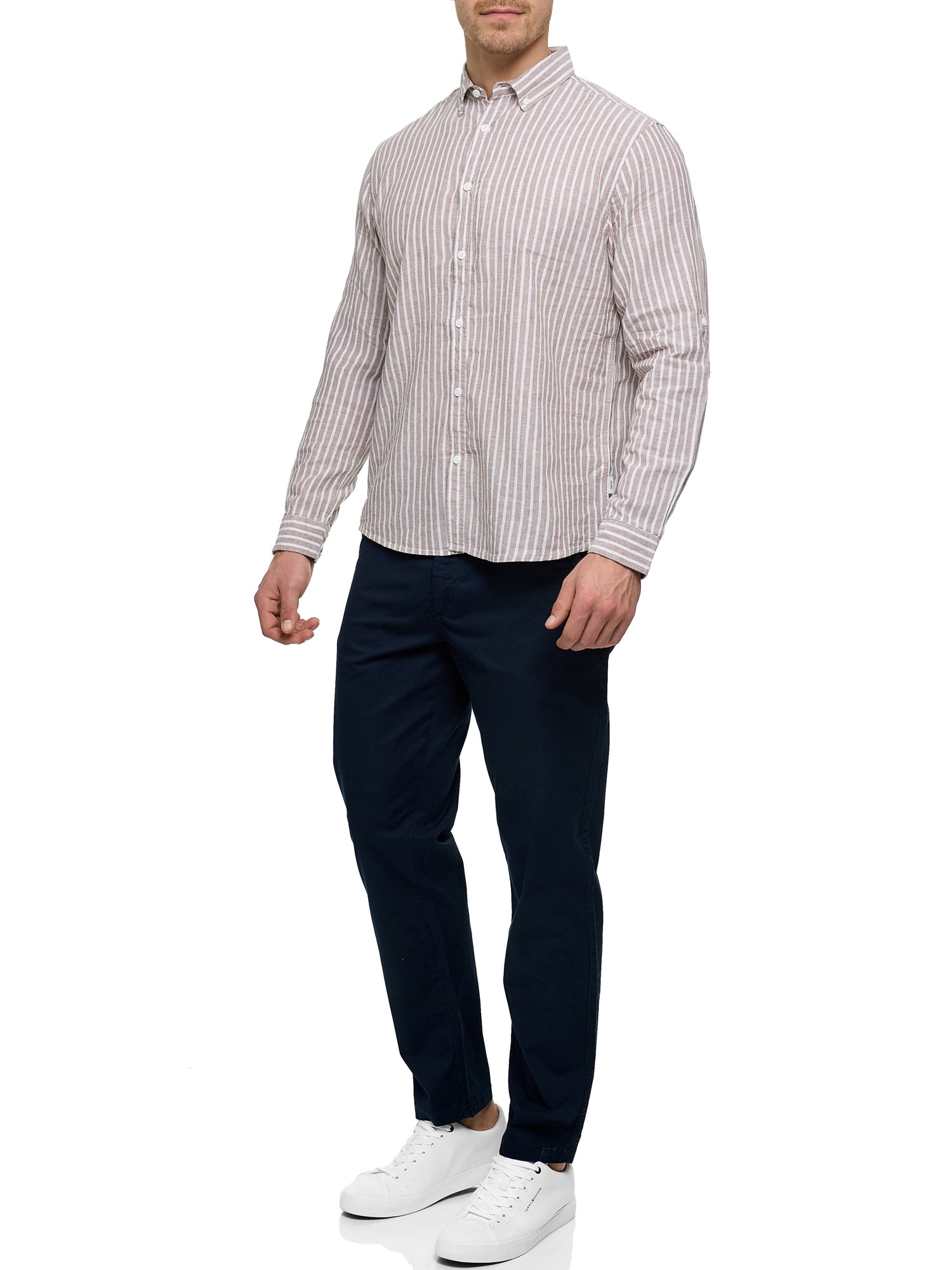 Indicode Langarmhemd »INBrayden« Baumwollmischung, regular fit